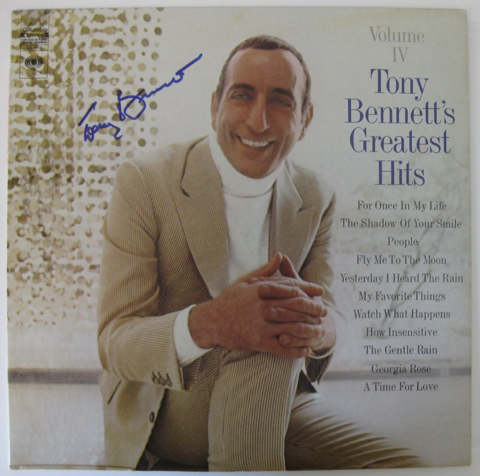 Tony Bennett signed Greatest Hits album vinyl record COA exact proof Beckett BAS, изображение 2