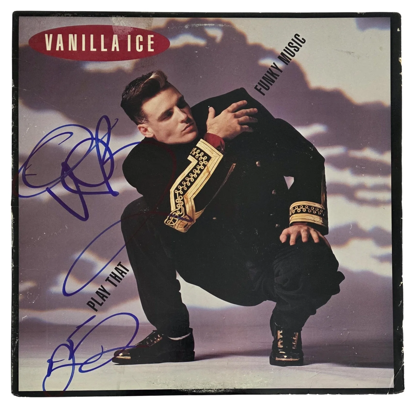 Vanilla Ice Signed Play That Funky Music Album COA Proof Autograph Vinyl Record, image 3