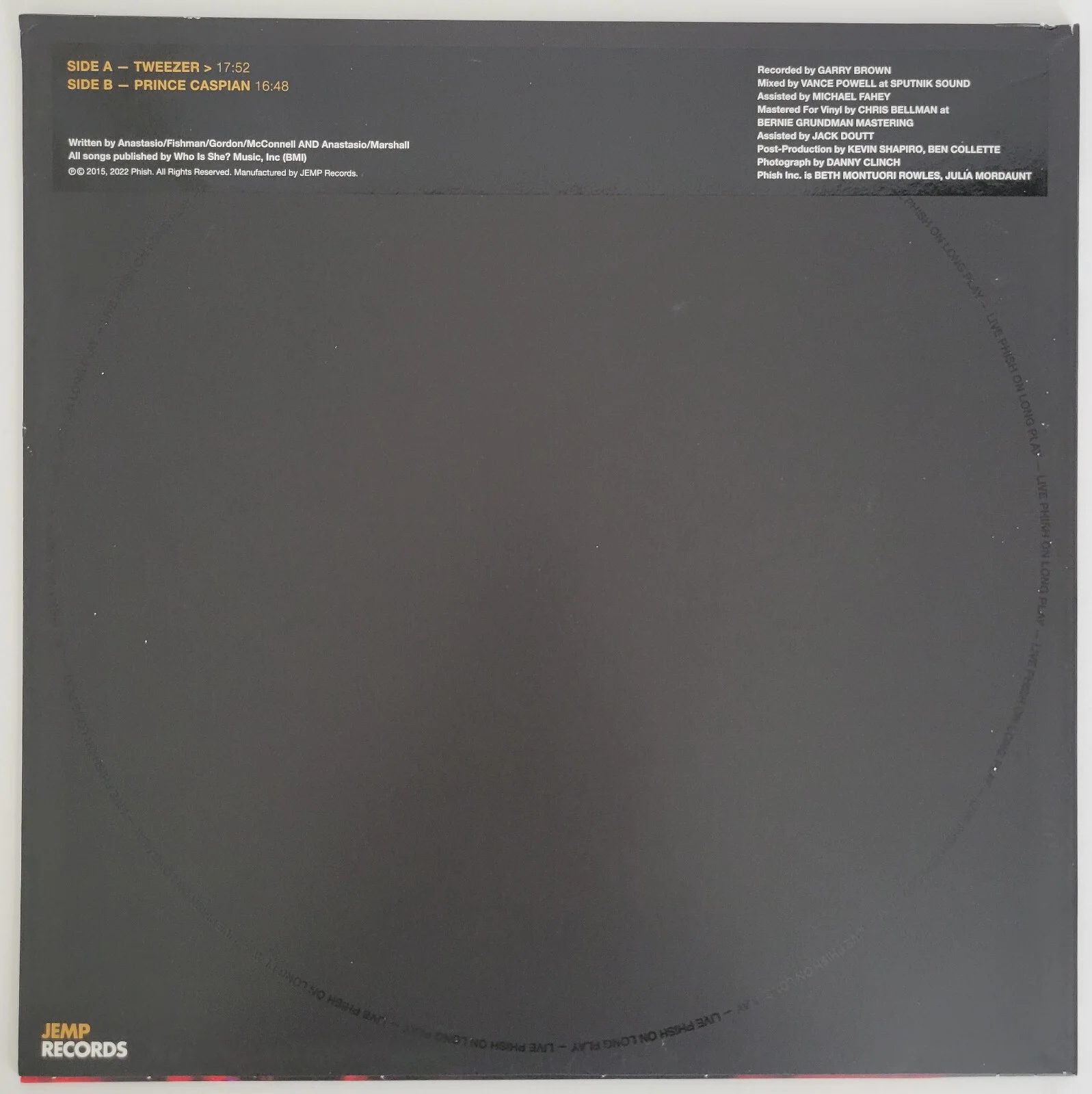 Trey Anastasio Mike Gordon signed Phish 03 Recorded live album vinyl COA proof, изображение 4