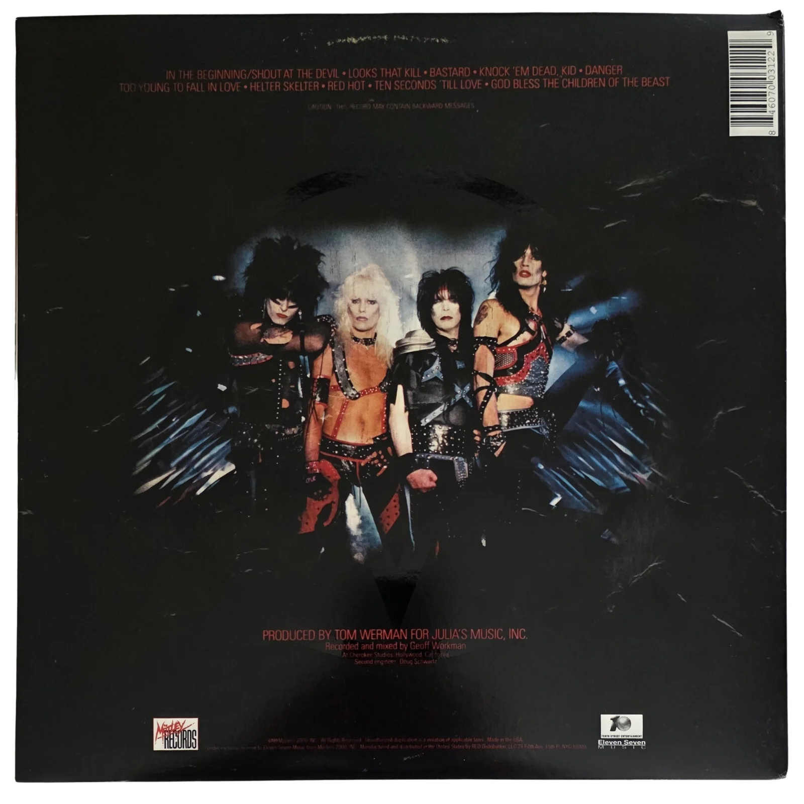Vince Neil Tommy Lee Signed Motley Crue Shout at the Devil Album COA Proof Vinyl, изображение 4