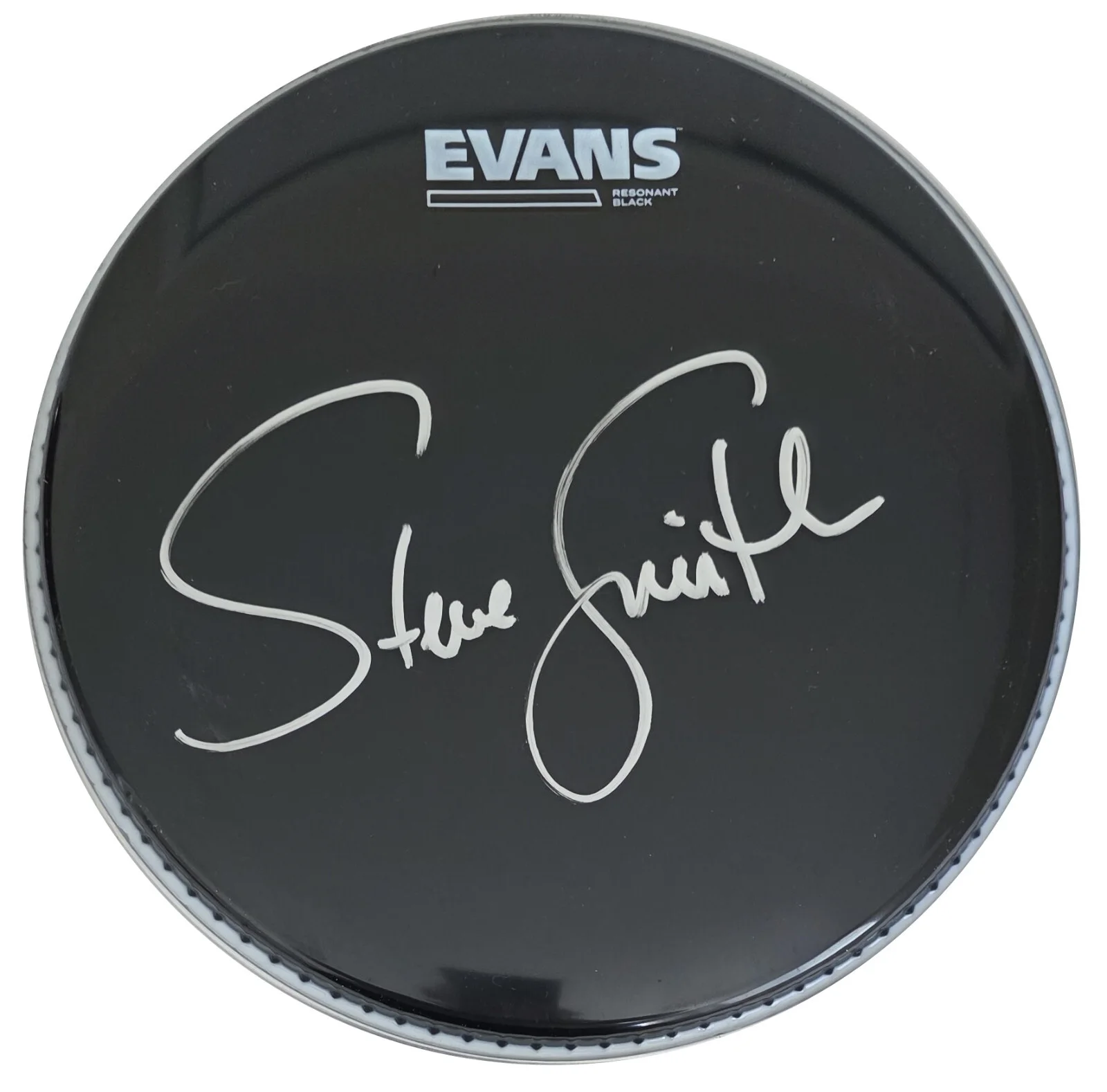 Steve Smith Signed 10'' Evans Drumhead COA Proof Autographed Journey Drummer, image 2