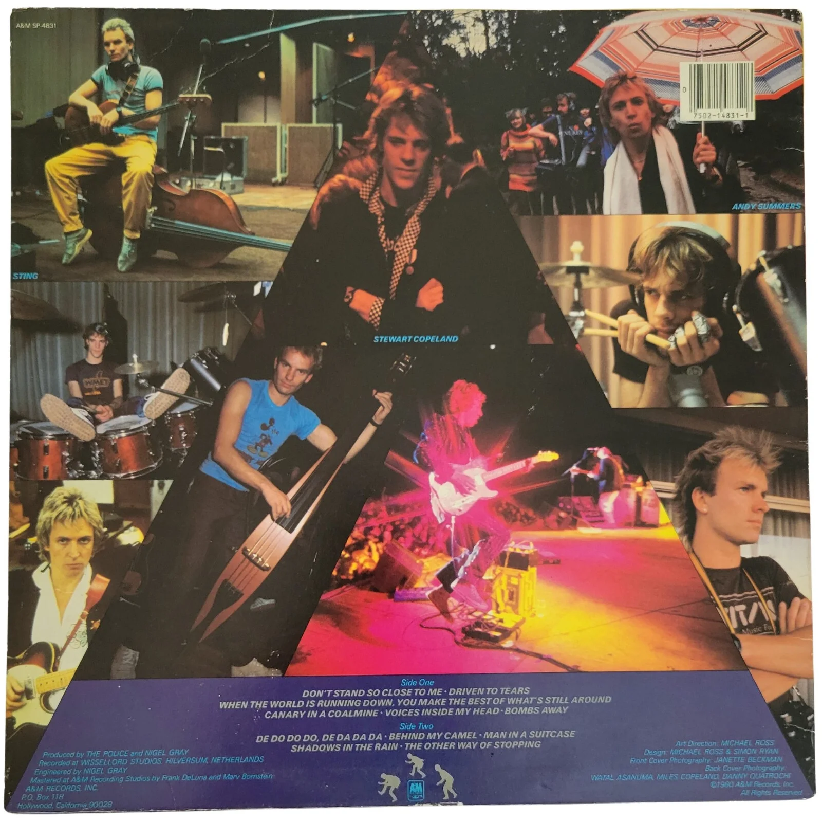 The Police Signed Zenyatta Mondatta Album Beckett COA Autographed Vinyl Record, изображение 5
