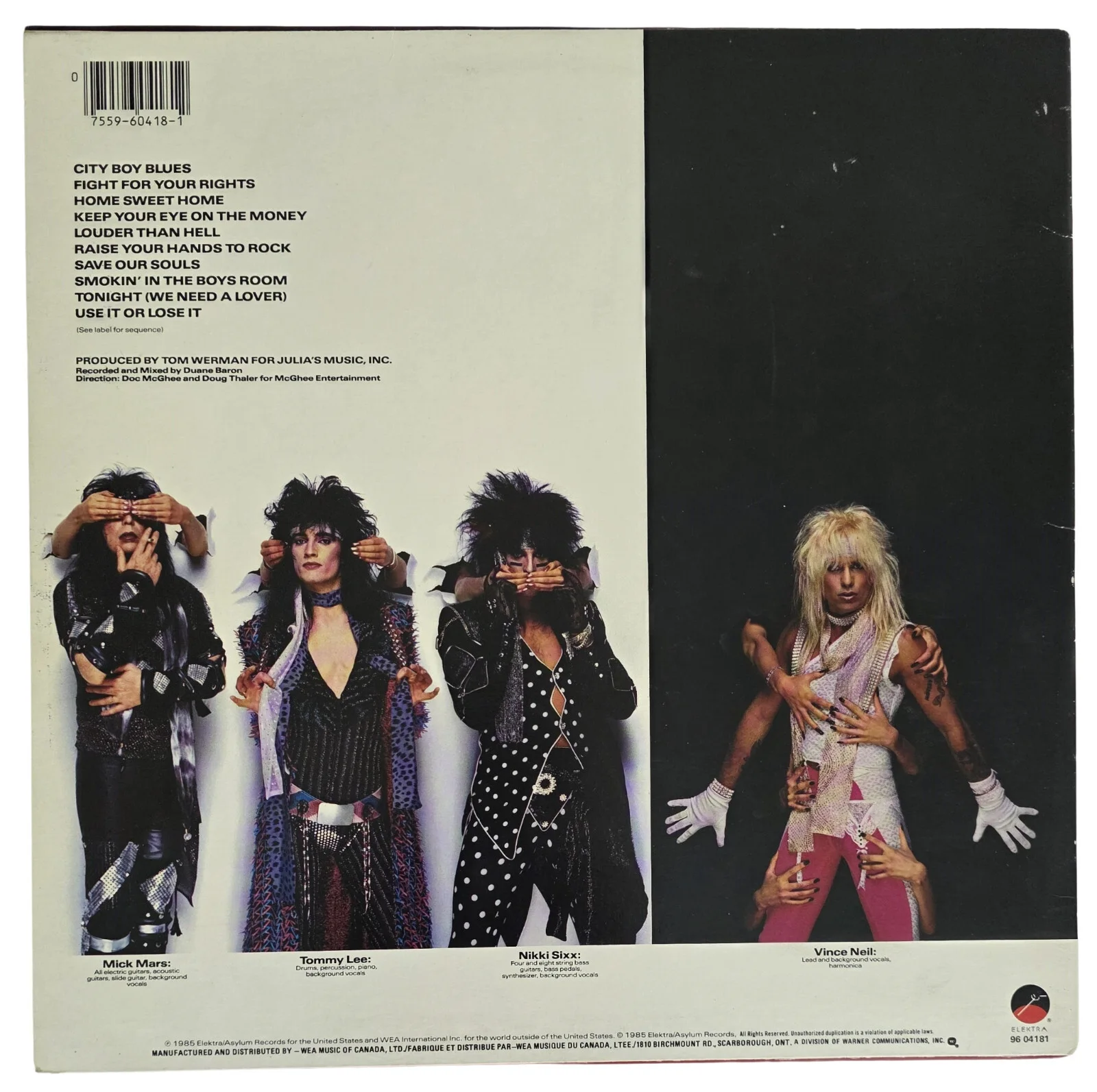 Vince Neil Tommy Lee Signed Motley Crue Theatre of Pain Album COA Proof Vinyl, изображение 4