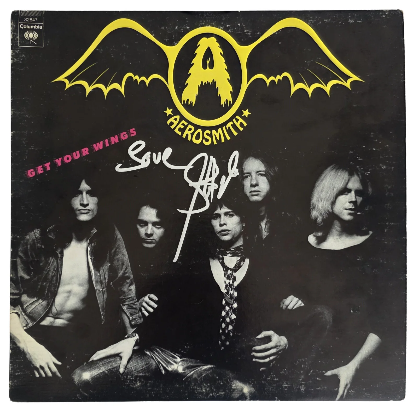 Steven Tyler Signed Aerosmith Get Your Wings Album COA Proof Autographed Vinyl, изображение 3
