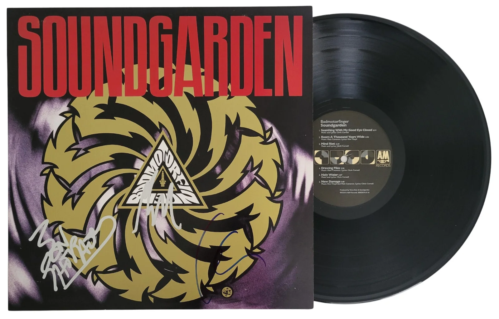 Soundgarden Signed Badmotorfinger Album COA Proof Autographed Vinyl Record, image 2