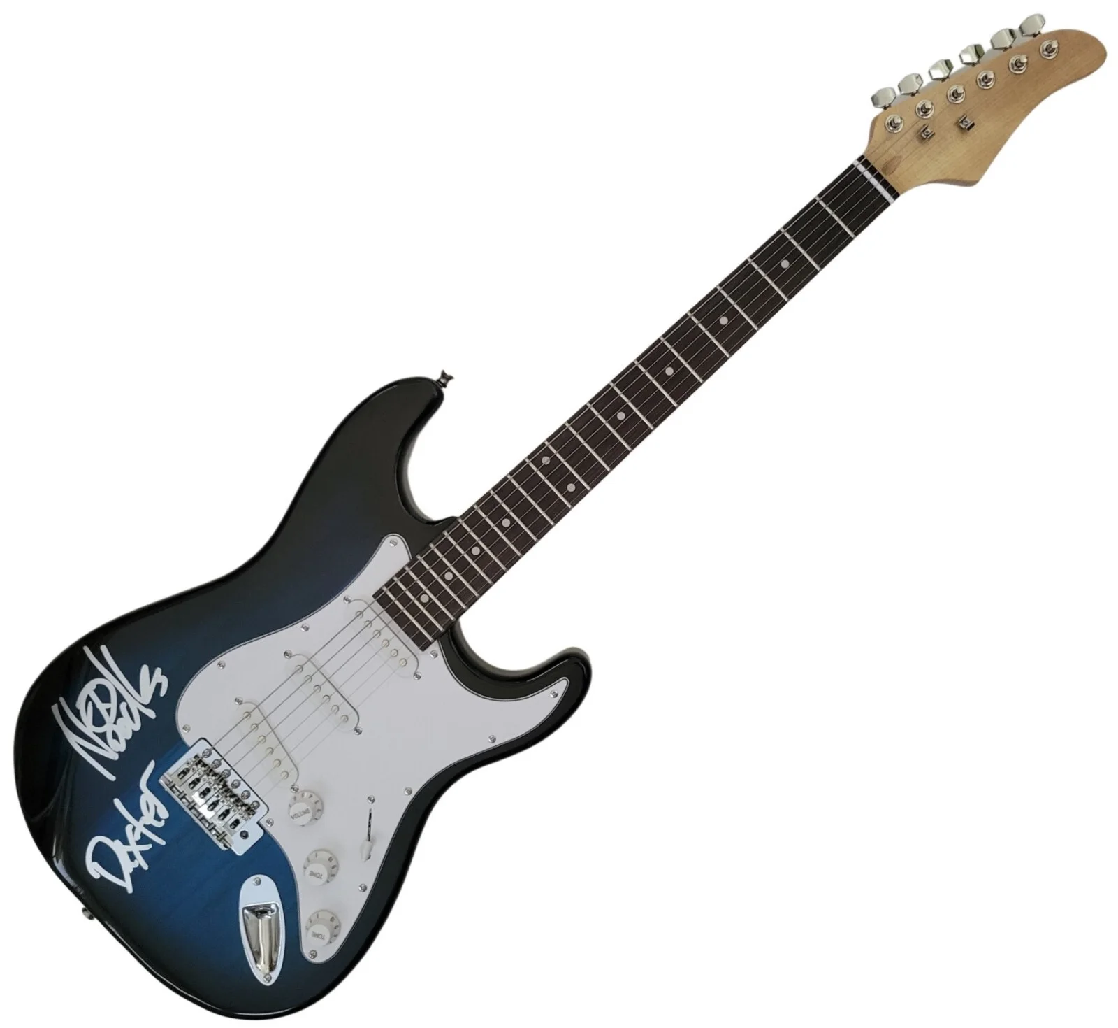 The Offspring Dexter Holland Noodles signed full size Electric guitar proof COA, image 3