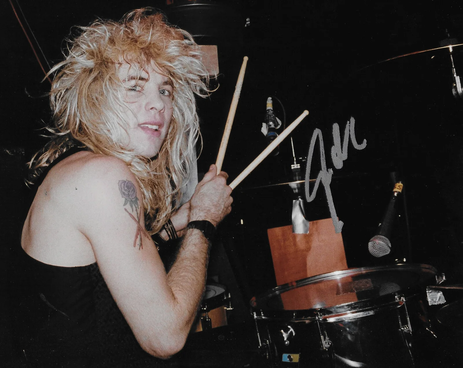 Steven Adler Guns N Roses Drummer signed 8x10 photo proof COA autographed G.N.R, изображение 2