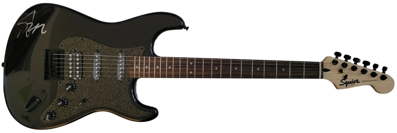 Steve Stevens signed Fender Squier electric guitar COA with exact Proof Idol, image 5