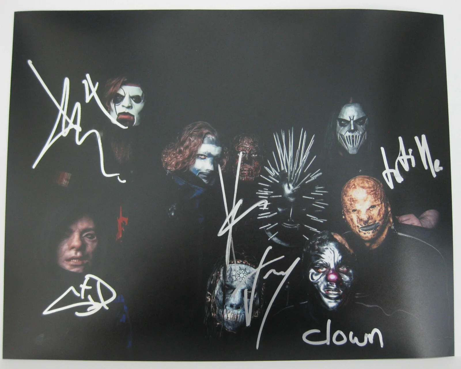 Slipknot metal band signed autographed 11x14 photo,Clown,Wilson,New Guy, Proof, изображение 2