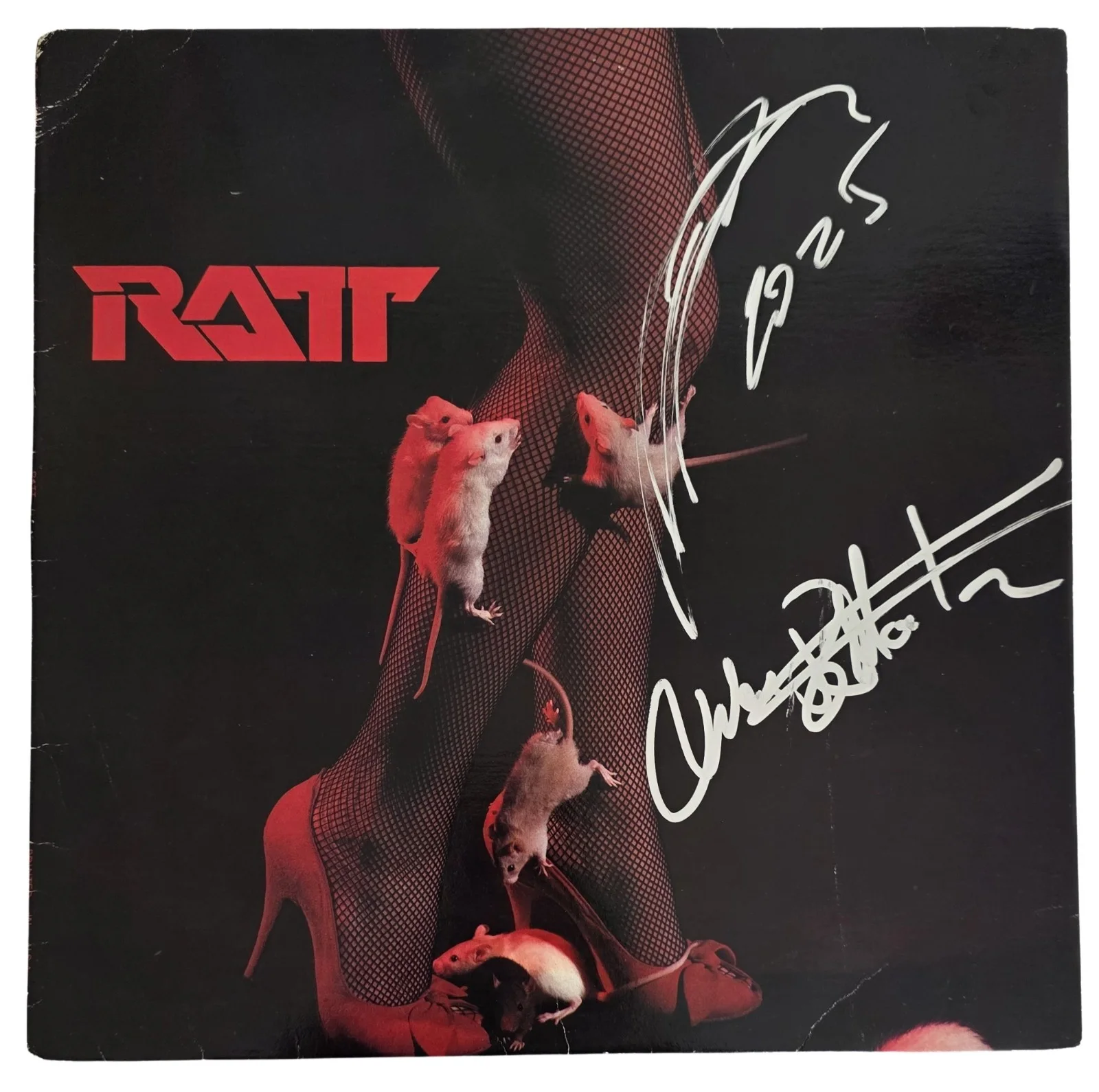 Stephen Pearcy Warren DeMartini Signed Ratt Album Proof COA Autographed Vinyl, image 3