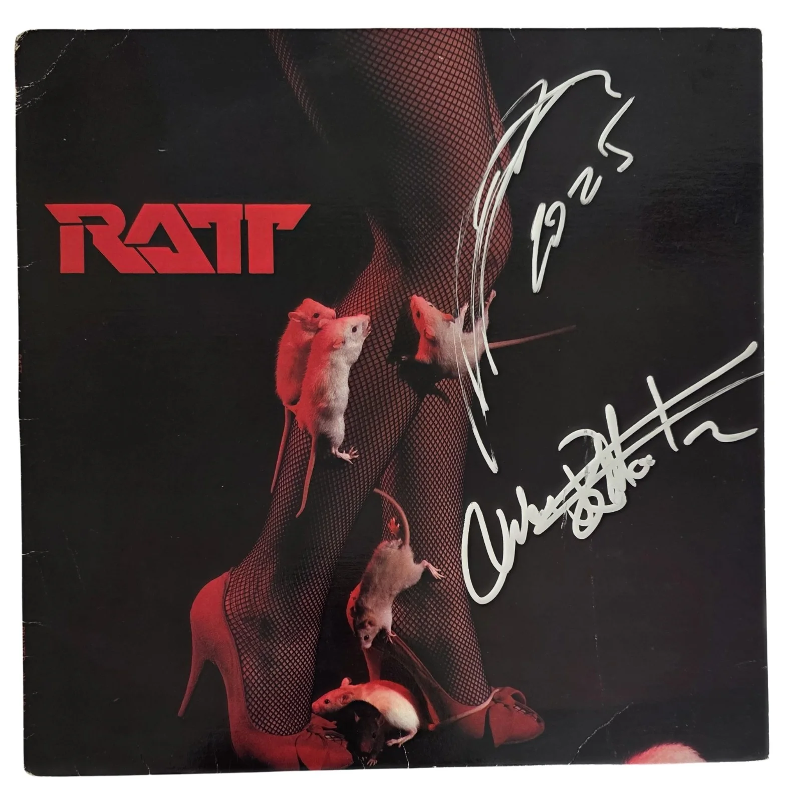Stephen Pearcy Warren DeMartini Signed Ratt Album Proof COA Autographed Vinyl, image 5