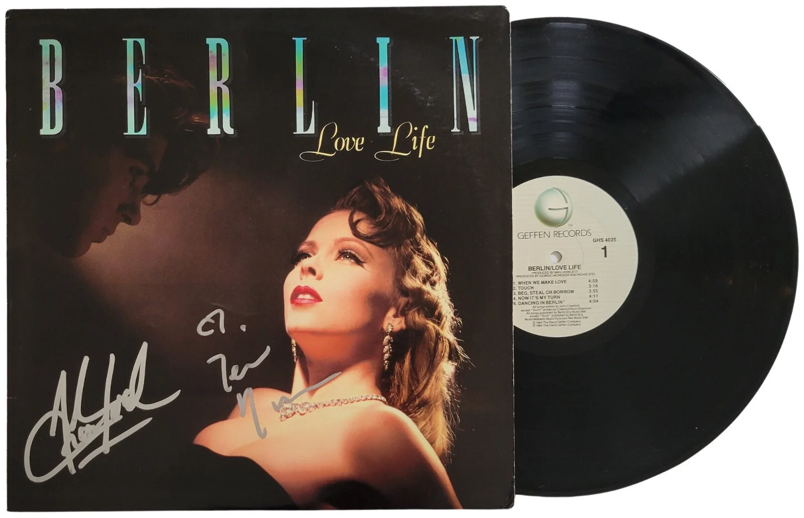 Terri Nunn signed Berlin Love Life Album Vinyl Record COA Proof Autographed, изображение 2