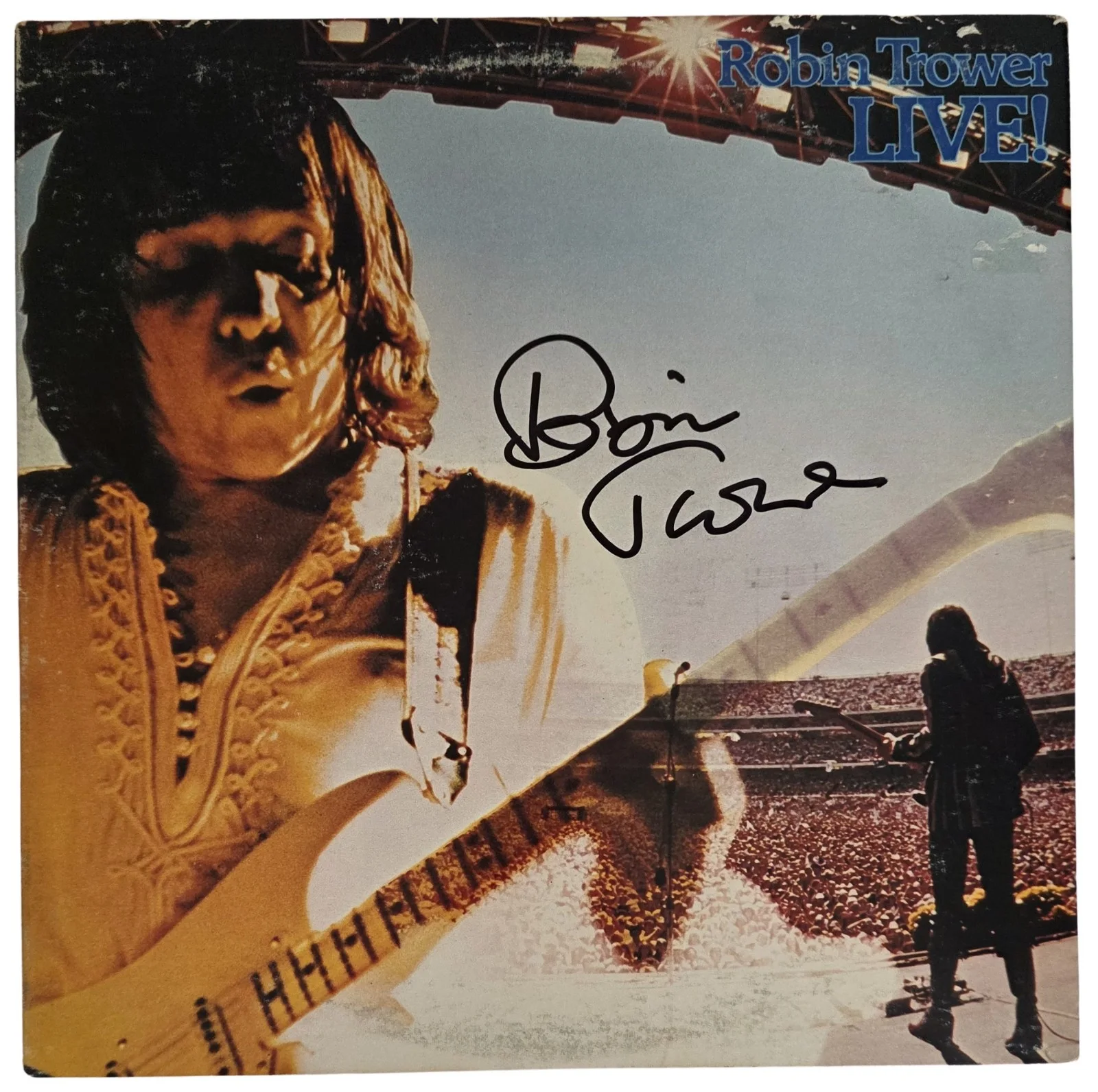 Robin Trower Signed Live Album COA Exact Proof Autographed Vinyl Record, image 4