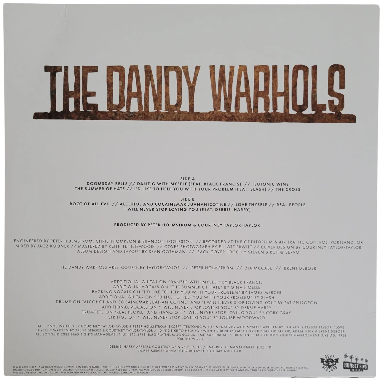 The Dandy Warhols Signed Rockmaker Album COA Proof Autographed Vinyl Record, image 4