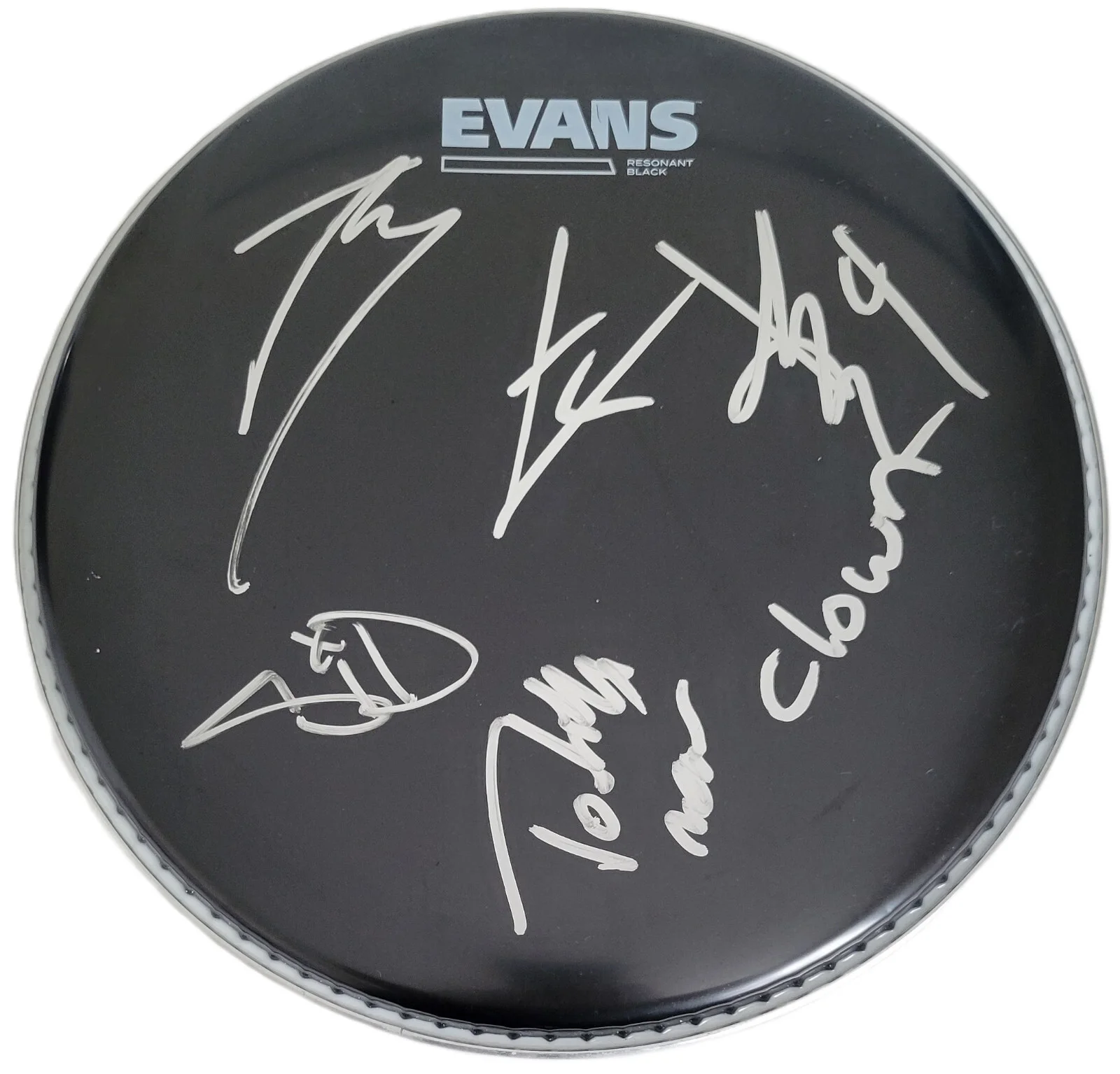Slipknot Metal Band Signed Drumhead,Clown,Wilson,Root,Jay COA Proof Autographed, image 2