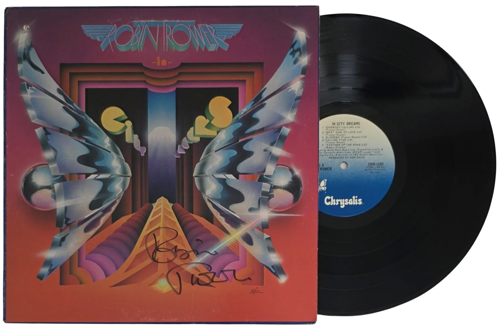Robin Trower Signed In City Dreams Album COA Proof Autographed Vinyl Record, image 2