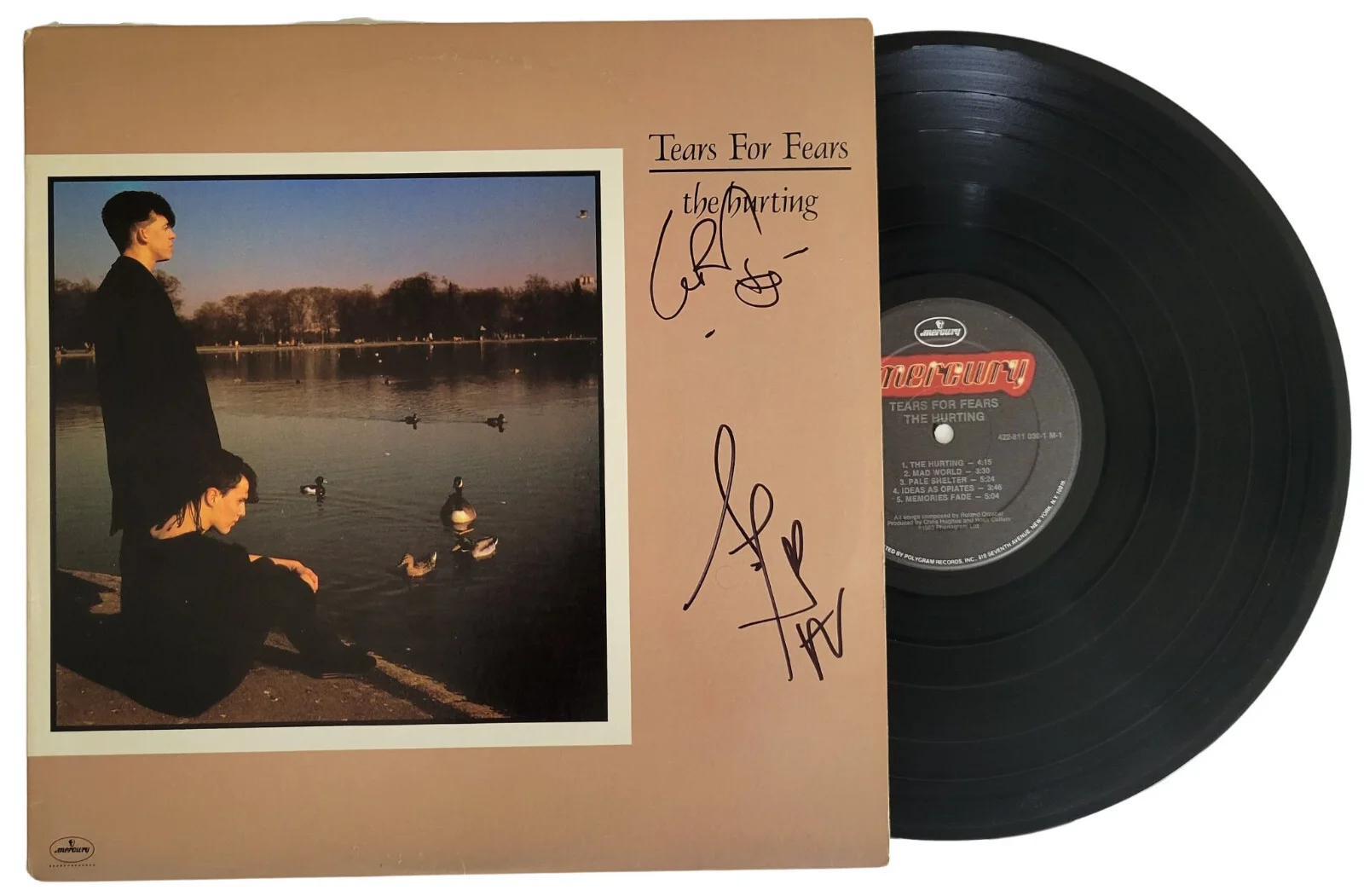 Smith & Orzabal signed Tears for Fears The Hurting album COA proof vinyl record., изображение 3