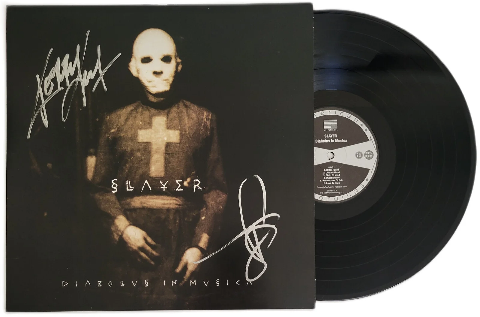 Slayer Signed Diabolus in Musica Album COA Exact Proof Autographed Vinyl Record, image 2