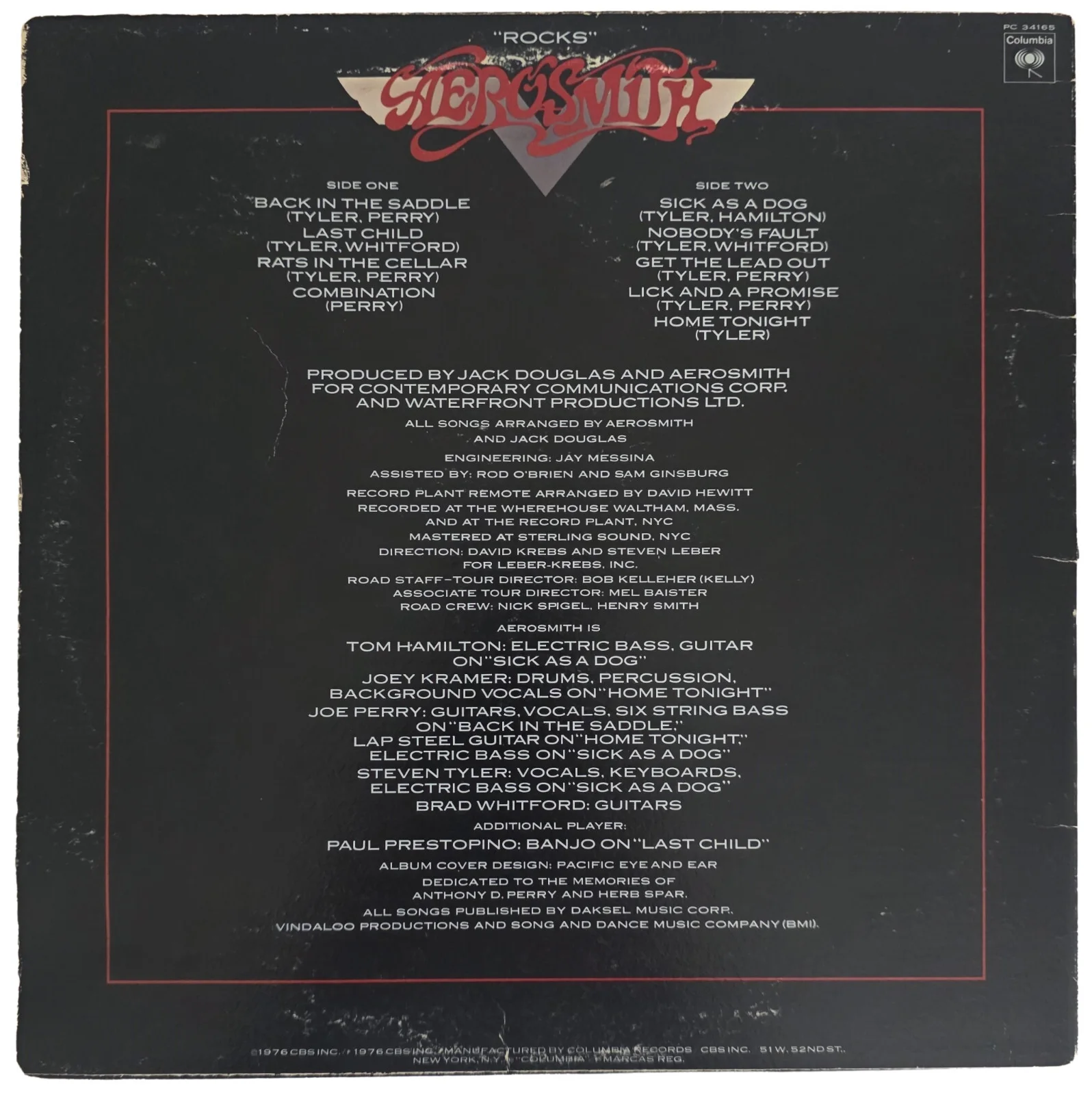 Steven Tyler Signed Aerosmith Rocks Album COA Proof Autographed Vinyl Record, image 4