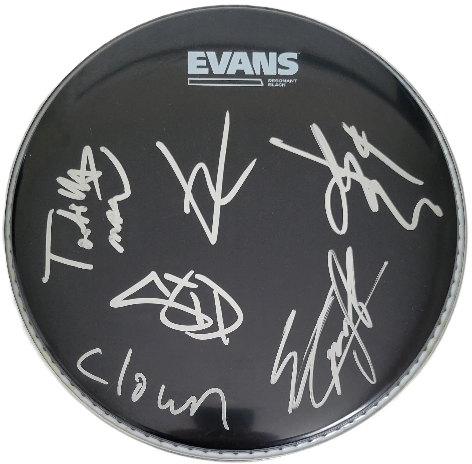 Slipknot Metal Band Signed Drumhead,Clown,Wilson,Root COA Proof Autographed, изображение 3