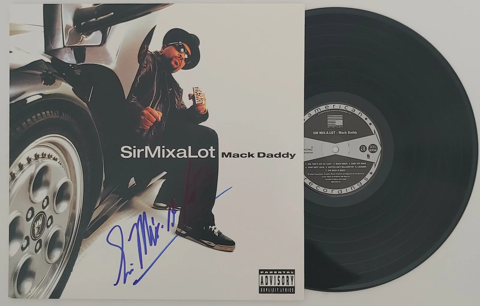 Sir Mix A Lot signed Mack Daddy album vinyl record Baby Got Back proof Beckett, image 2
