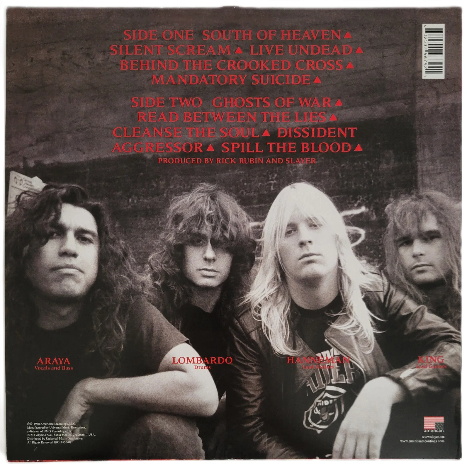 Slayer Signed South of Heaven Album COA Exact Proof Autographed Vinyl Record, изображение 4