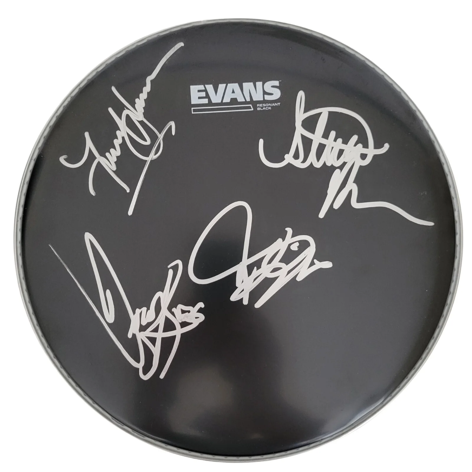 Tesla Band Signed 10'' Drumhead COA Proof Keith, Hannon, Wheat, Rude Autographed, изображение 2