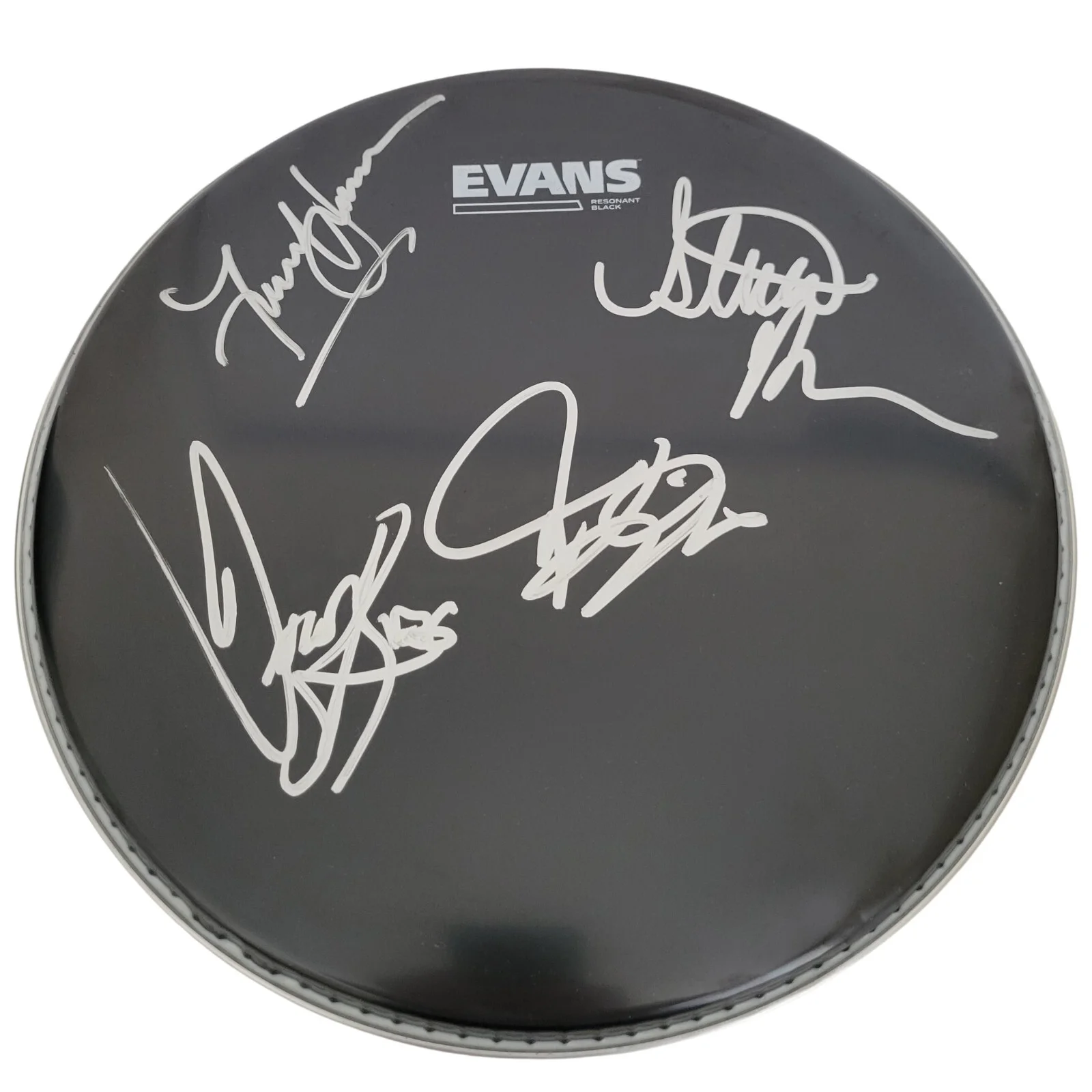 Tesla Band Signed 10'' Drumhead COA Proof Keith, Hannon, Wheat, Rude Autographed, изображение 3