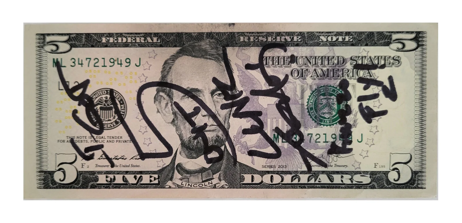 The LUNIZ Yuckmouth “I GOT 5 ON IT” Signed 5 Dollar Bill COA Proof Autographed., изображение 2