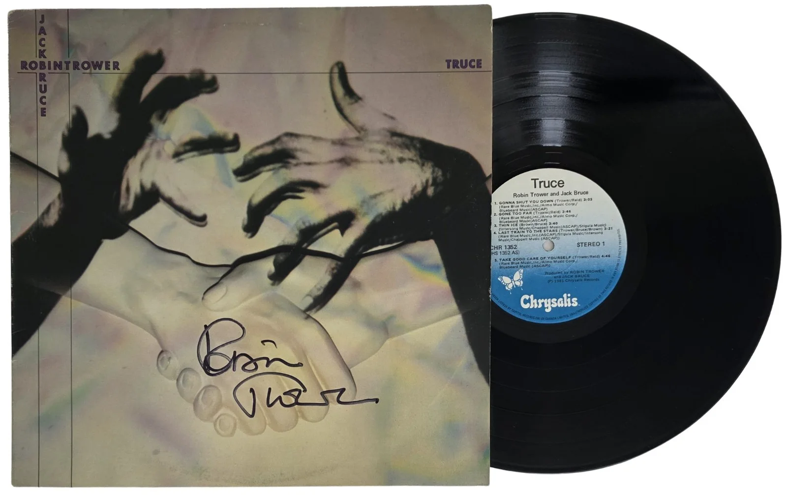 Robin Trower Signed Truce Album COA Exact Proof Autographed Vinyl Record, image 2