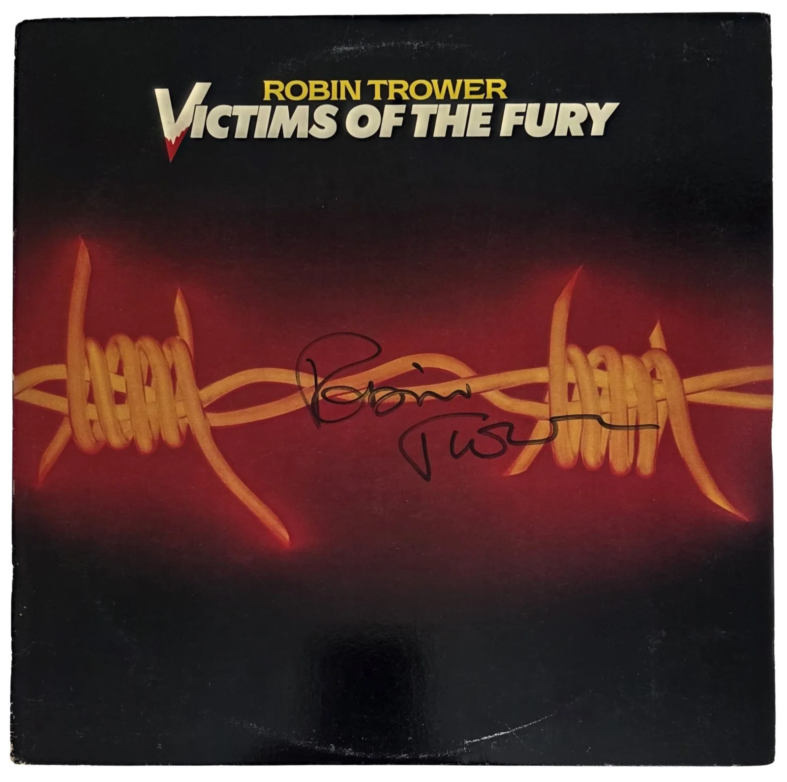 Robin Trower Signed Victims of the Fury Album COA Proof Autographed Vinyl Record, изображение 4