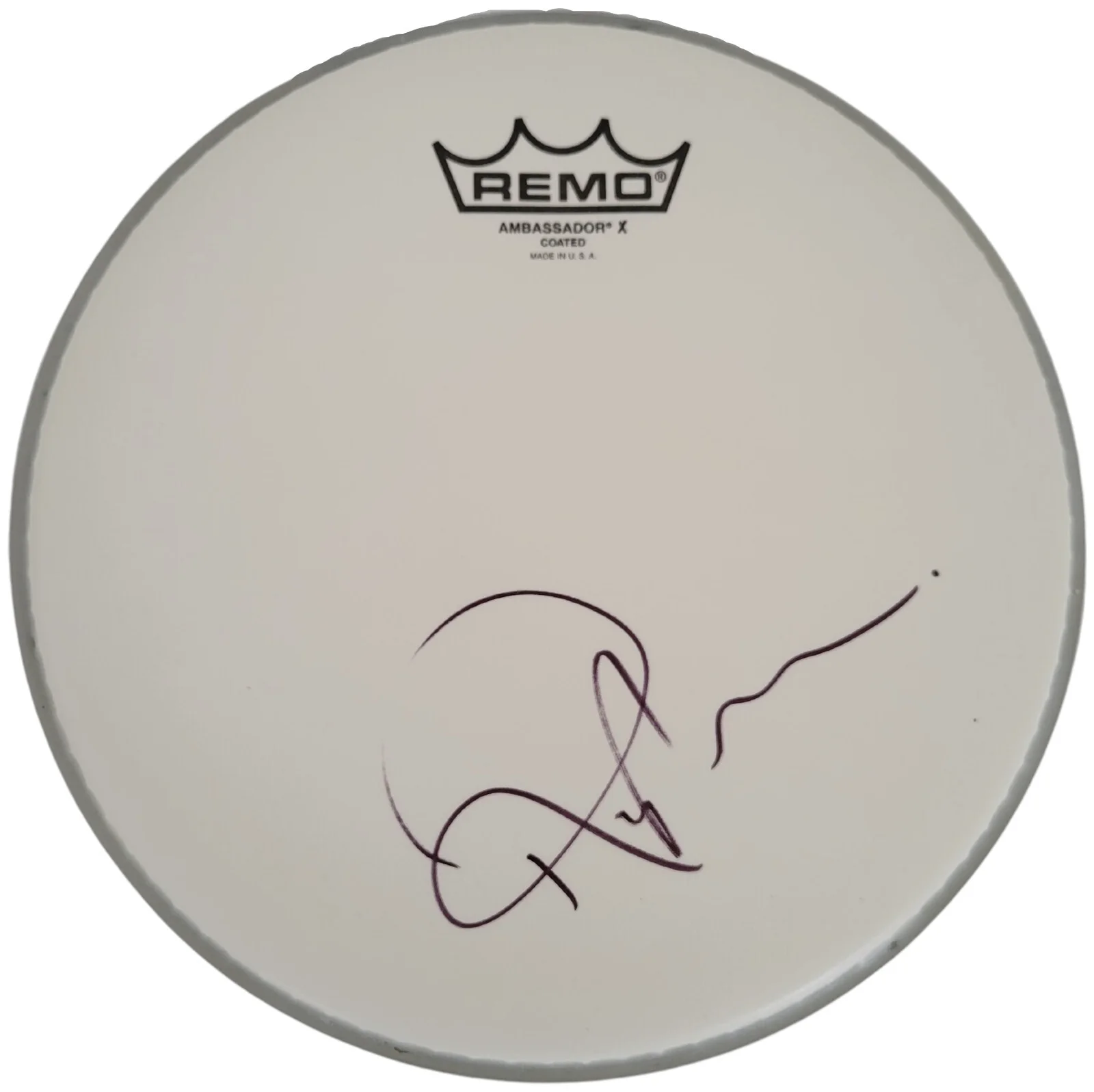 Roger Taylor Duran Duran drummer signed Drumhead COA exact proof autographed, image 3