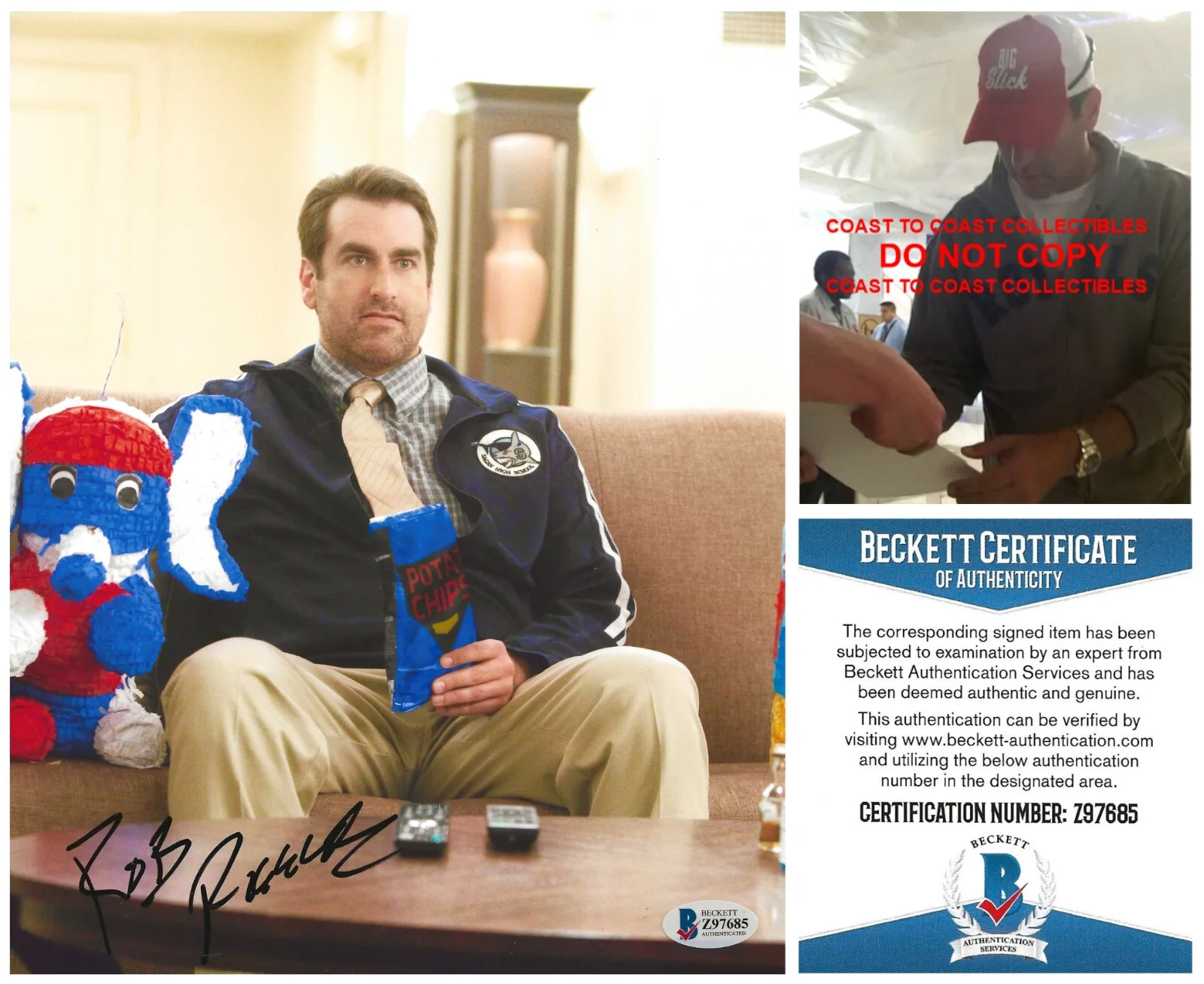 Rob Riggle — Rob Riggle Actor Comedian signed 8x10 photo Beckett COA proof autographed