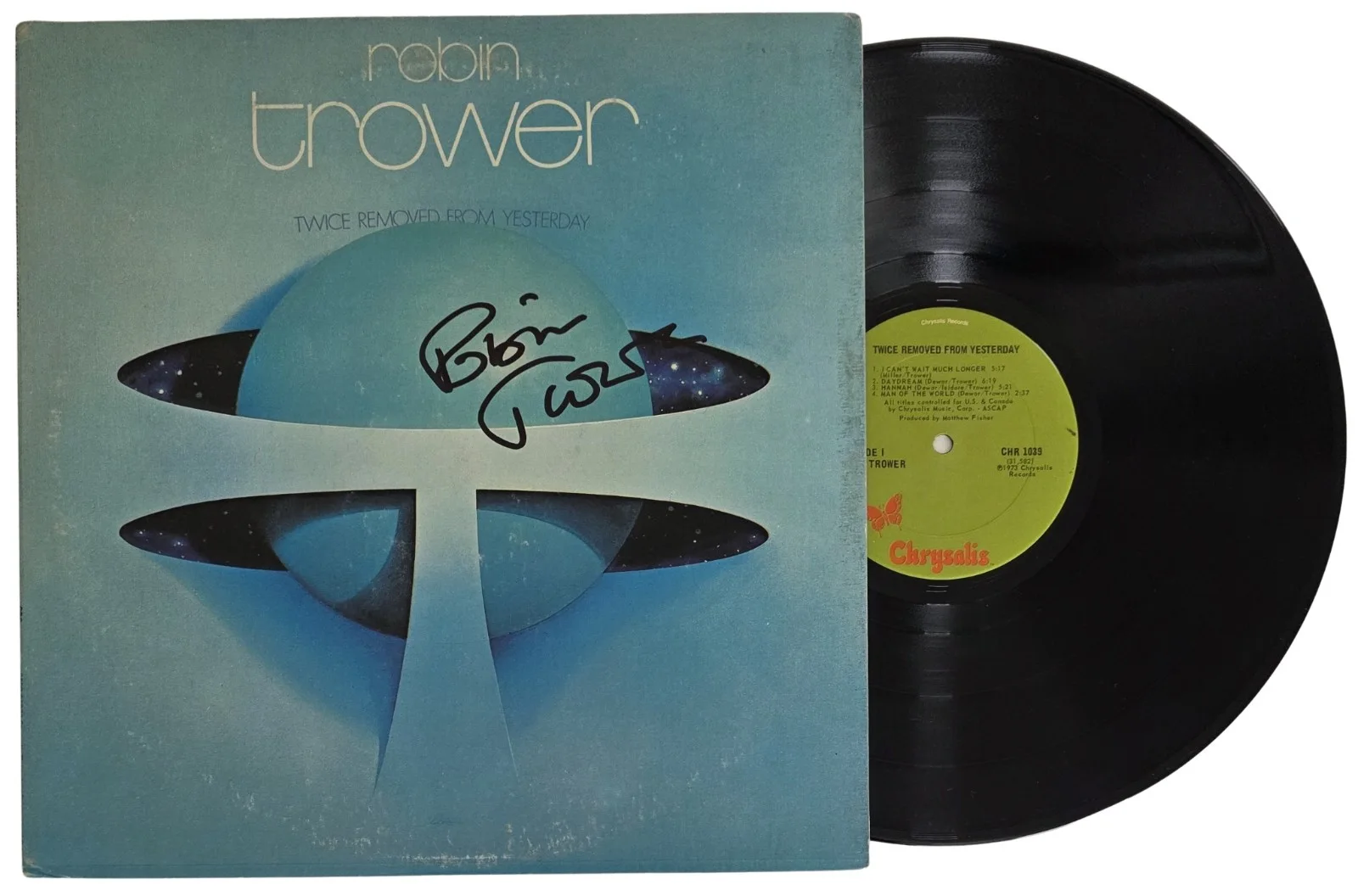 Robin Trower Signed Twice Removed Album COA Exact Proof Autographed Vinyl Record, изображение 2