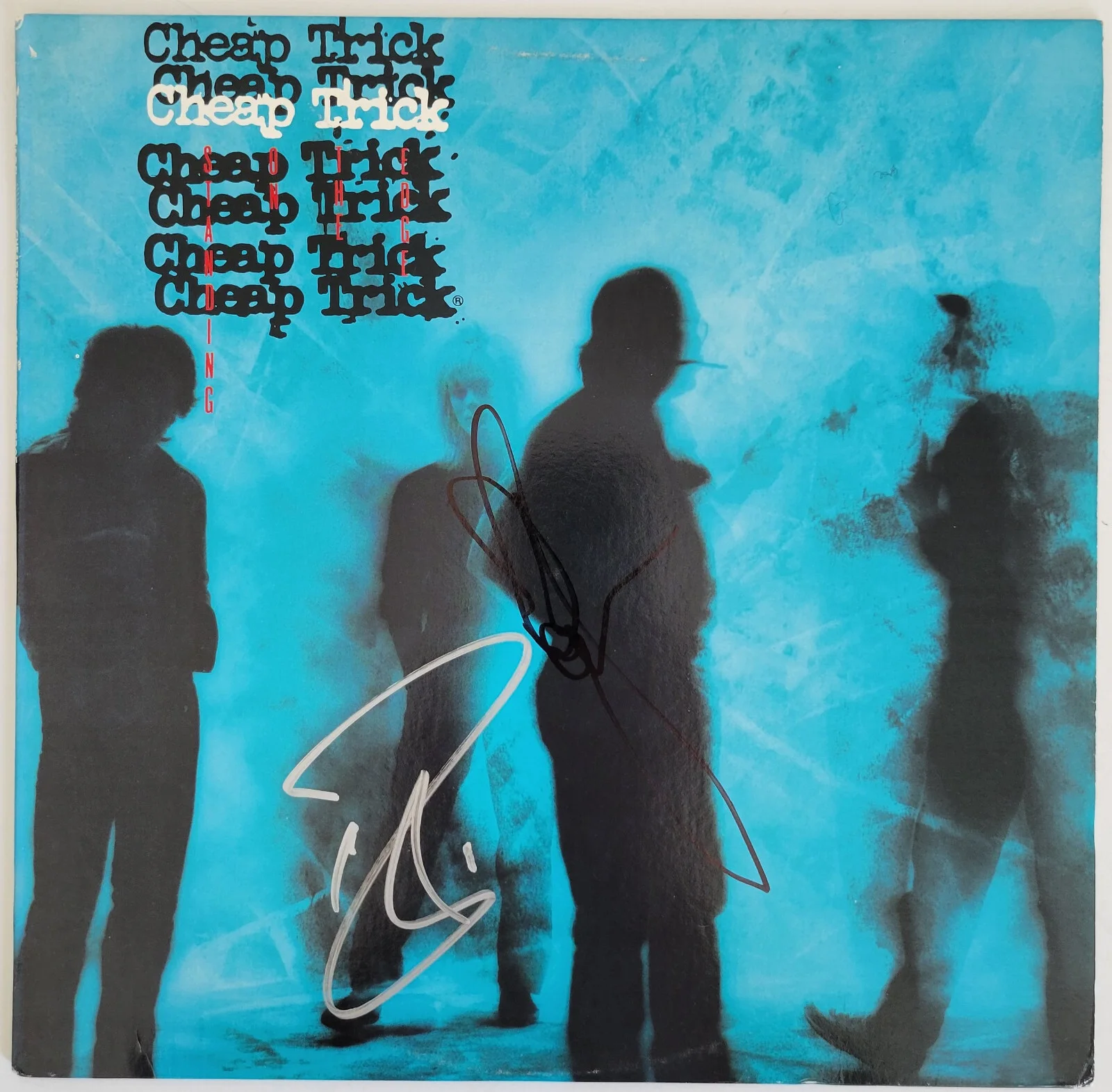 Robin Zander Rick Nielsen signed Cheap Trick Standing on the Edge album proof, изображение 3