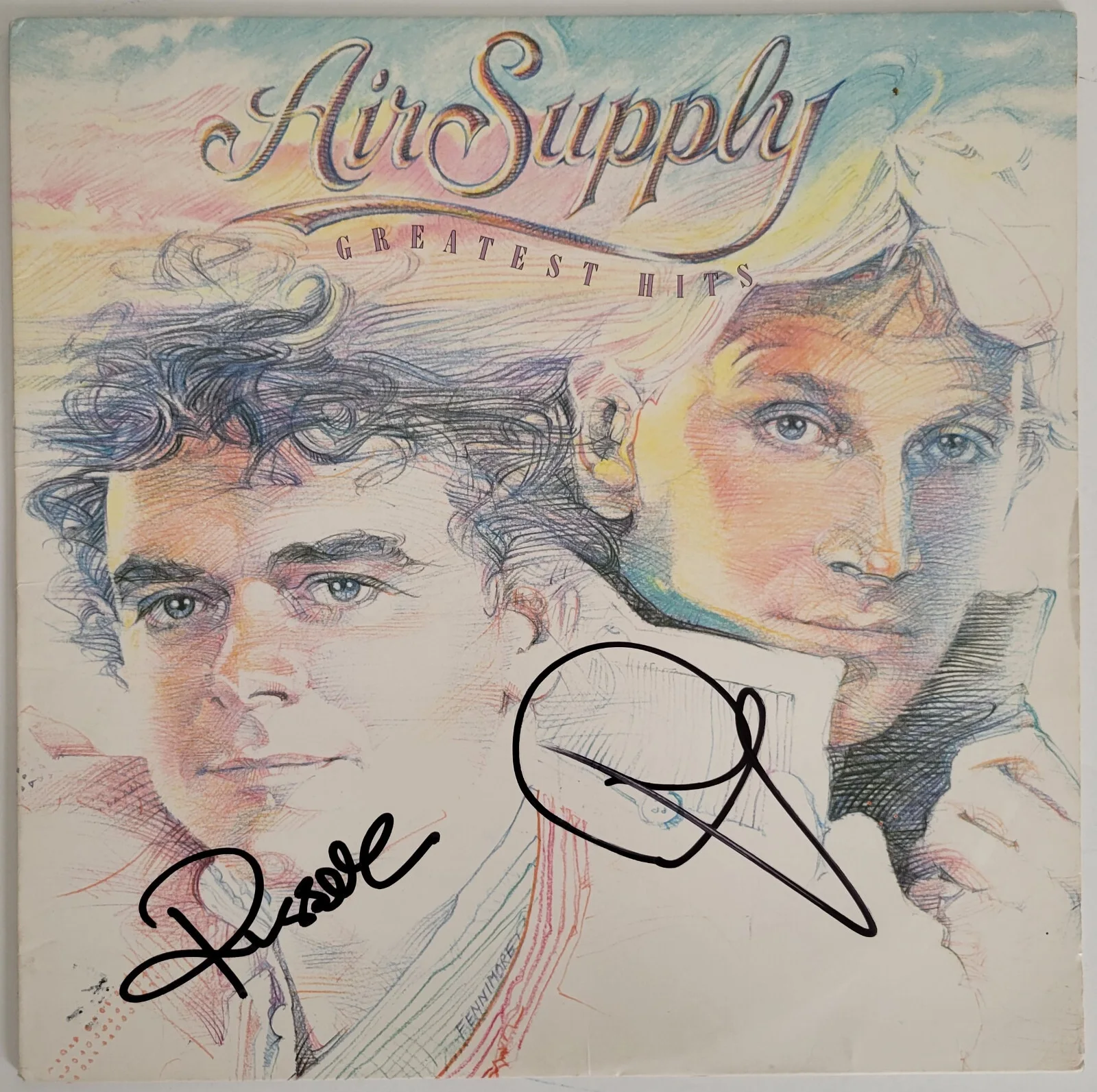 Russell Hitchcock Graham Russell signed Air Supply Greatest Hit album COA proof, изображение 3