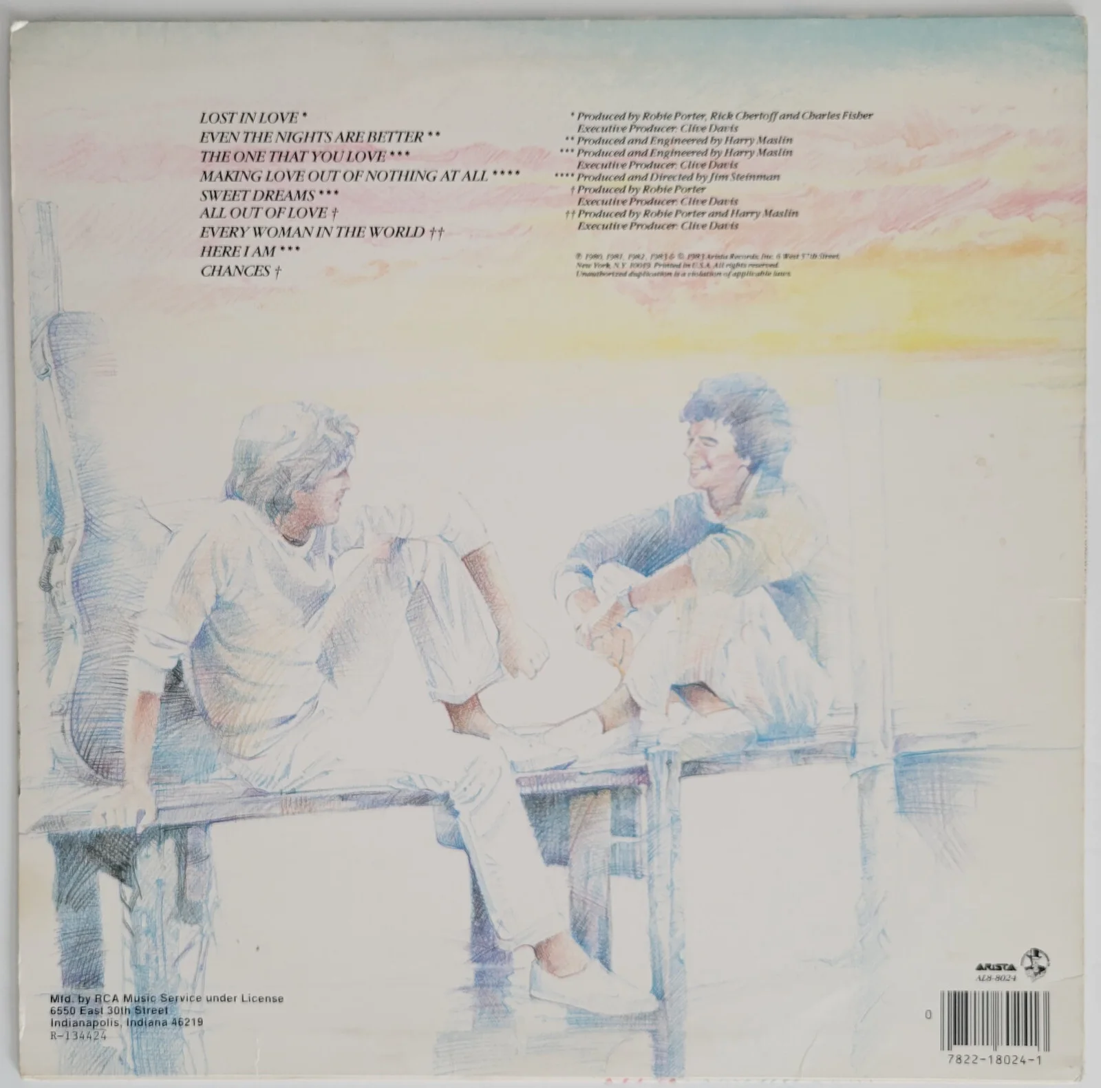 Russell Hitchcock Graham Russell signed Air Supply Greatest Hit album COA proof, изображение 4