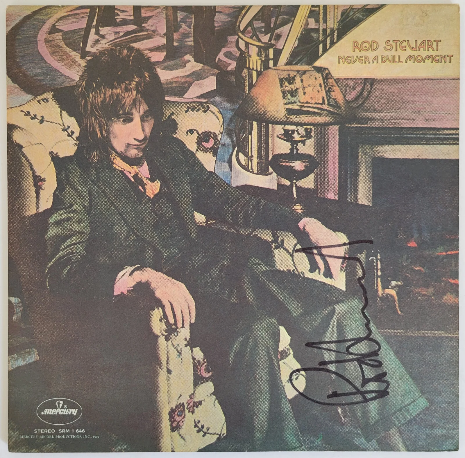 Rod Stewart signed Never a Dull Moment album vinyl record COA exact proof, изображение 3