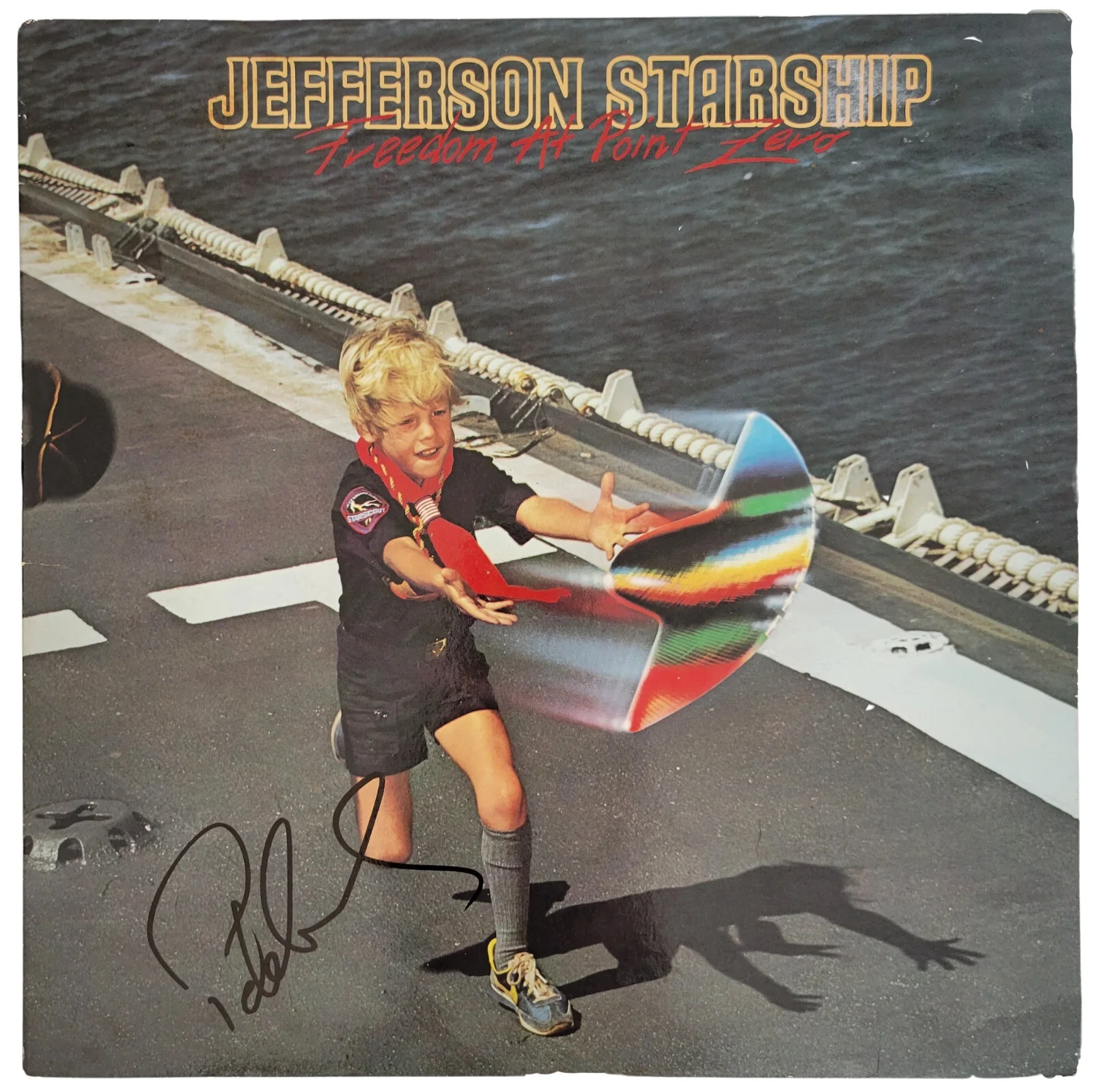 Pete Sears Signed Jefferson Starship Freedom at Point Zero Album Vinyl COA Proof, изображение 3