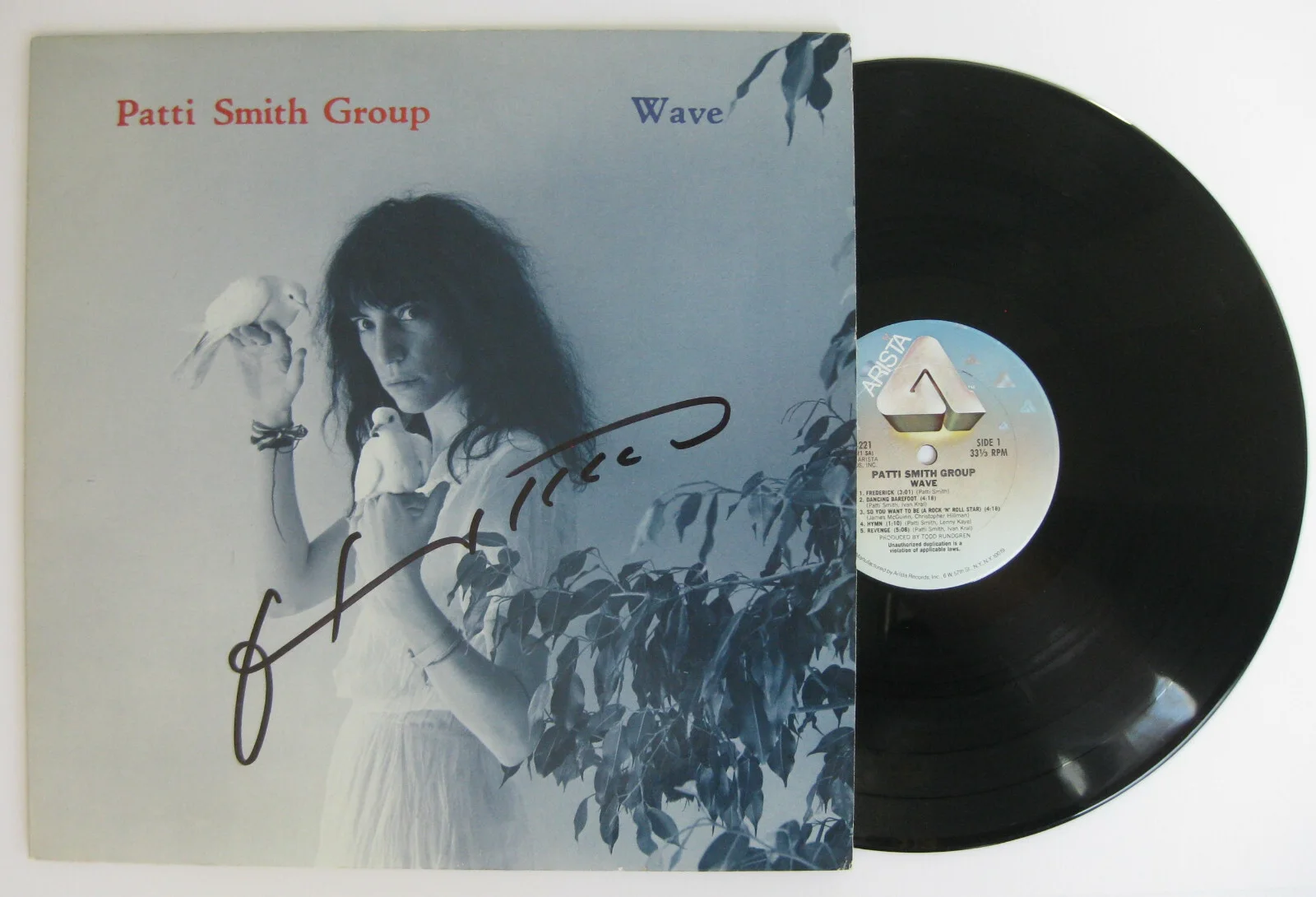 Patti Smith signed autographed Wave album vinyl record exact Proof Beckett COA, изображение 4