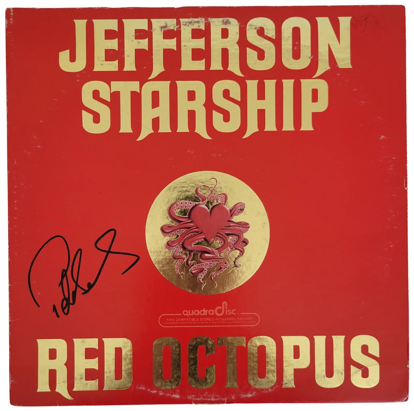 Pete Sears Signed Jefferson Starship Red Octopus Album Vinyl COA Proof auto, изображение 3