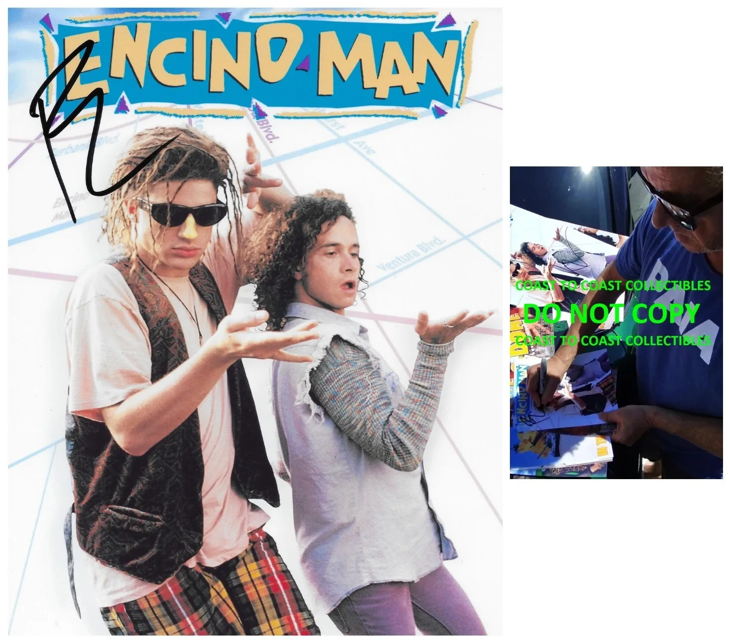 Pauly Shore — Pauly Shore Signed Encino Man 8x10 Photo COA Exact Proof Autographed