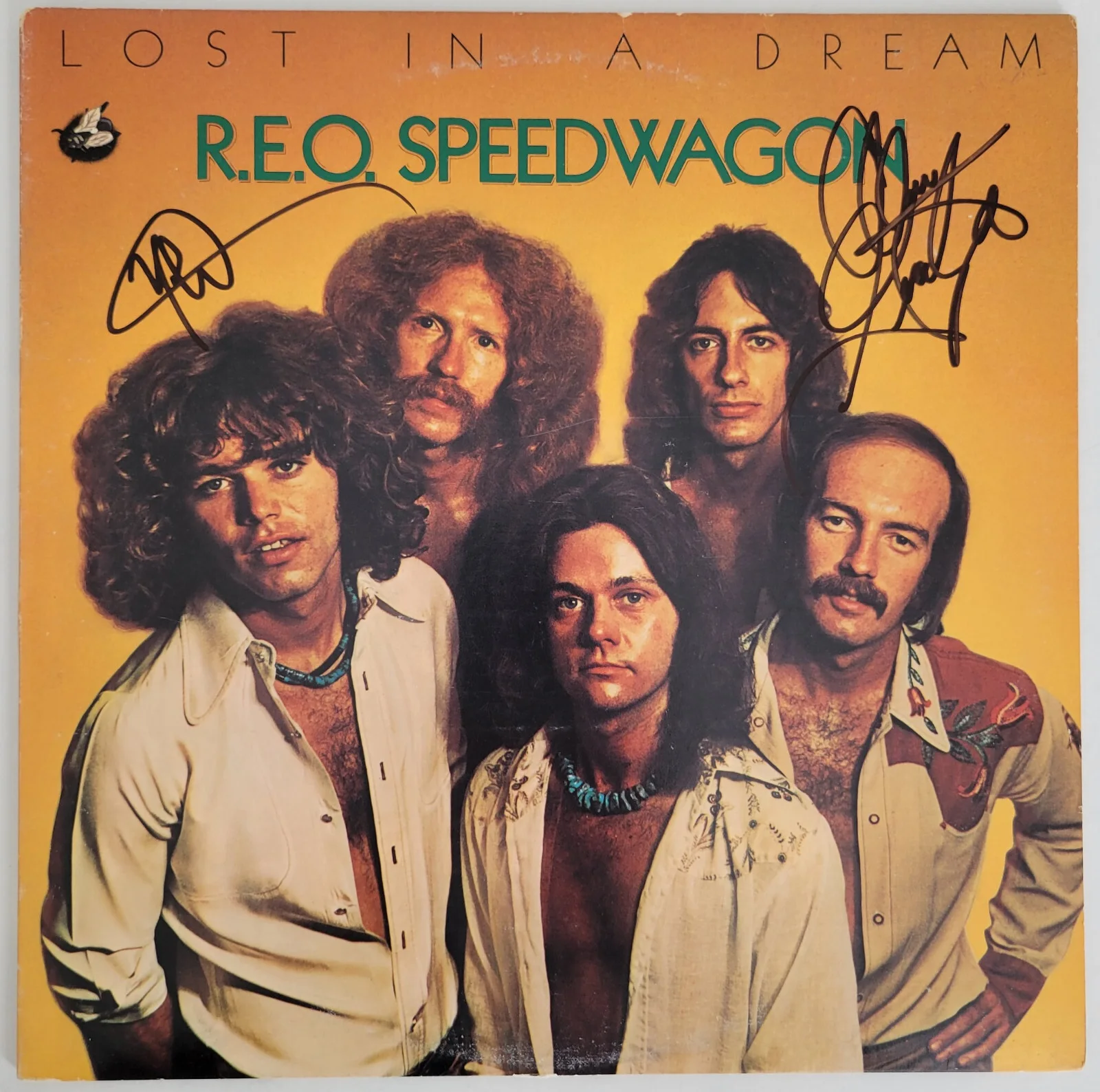 REO Speedwagon Signed Lost in a Dream Album COA Proof Autographed Vinyl Record, image 3