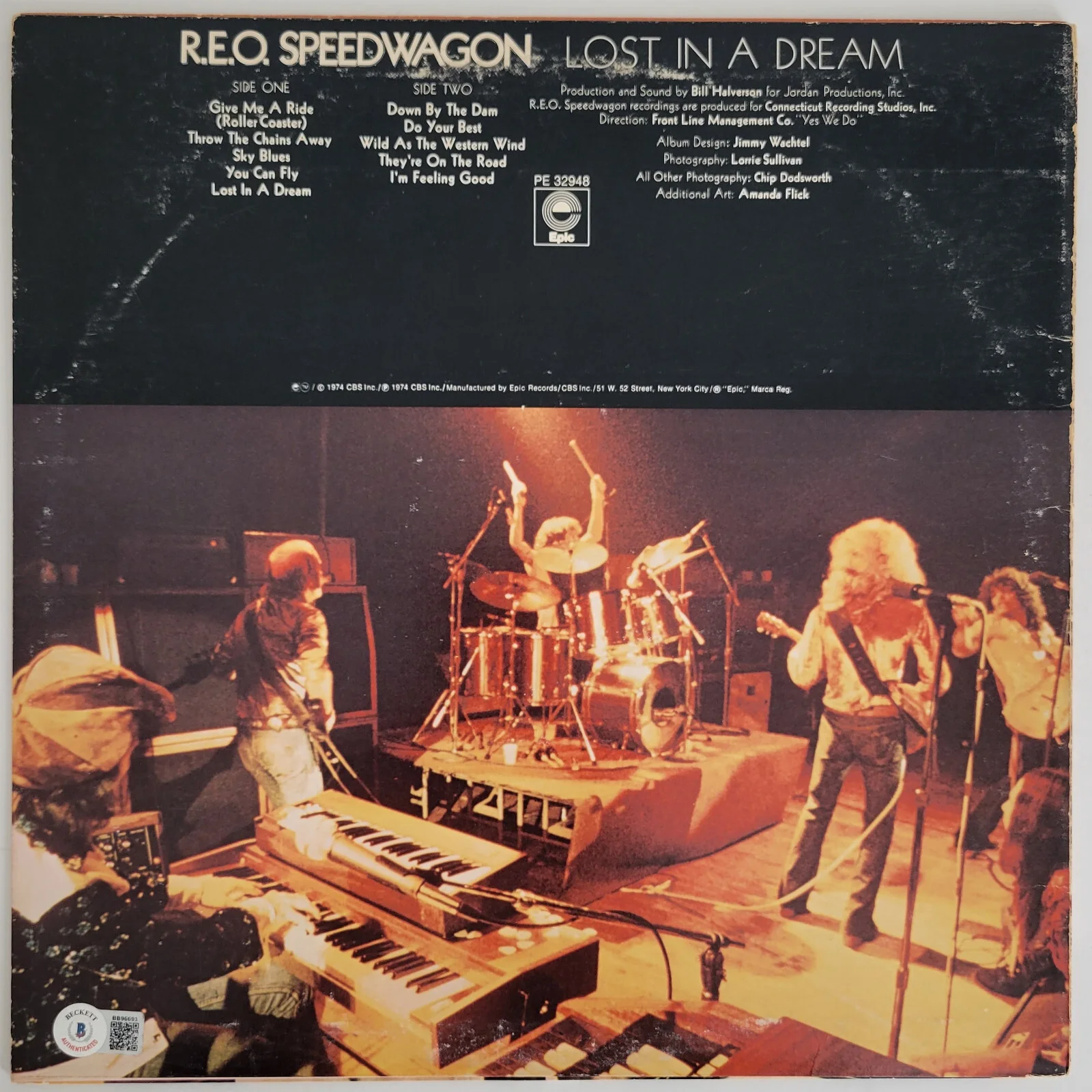 REO Speedwagon Signed Lost in a Dream Album COA Proof Autographed Vinyl Record, image 4
