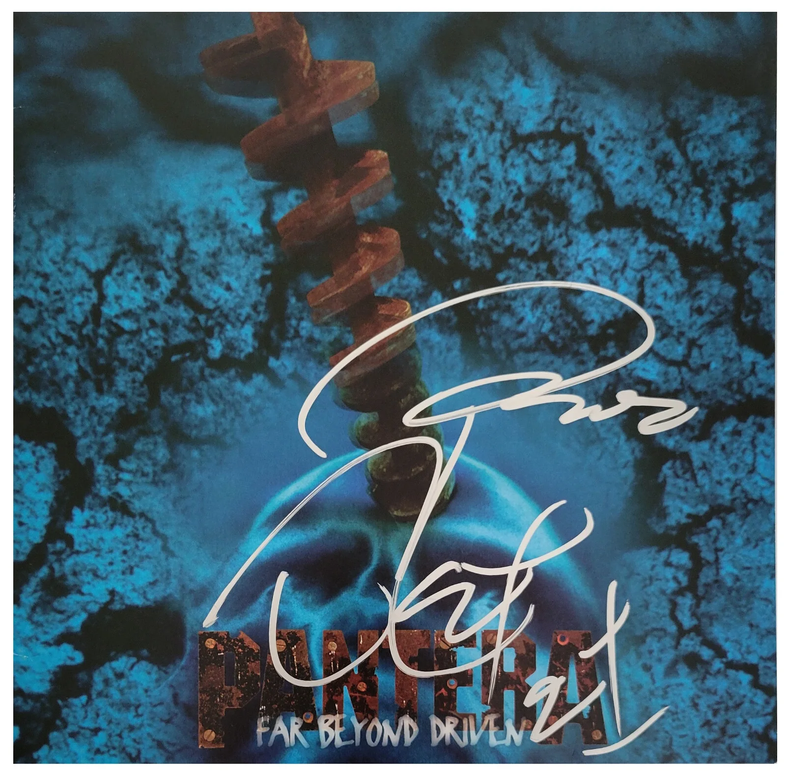 Pantera Signed Far Beyond Driven Album COA Exact Proof Autographed Vinyl Record, image 3