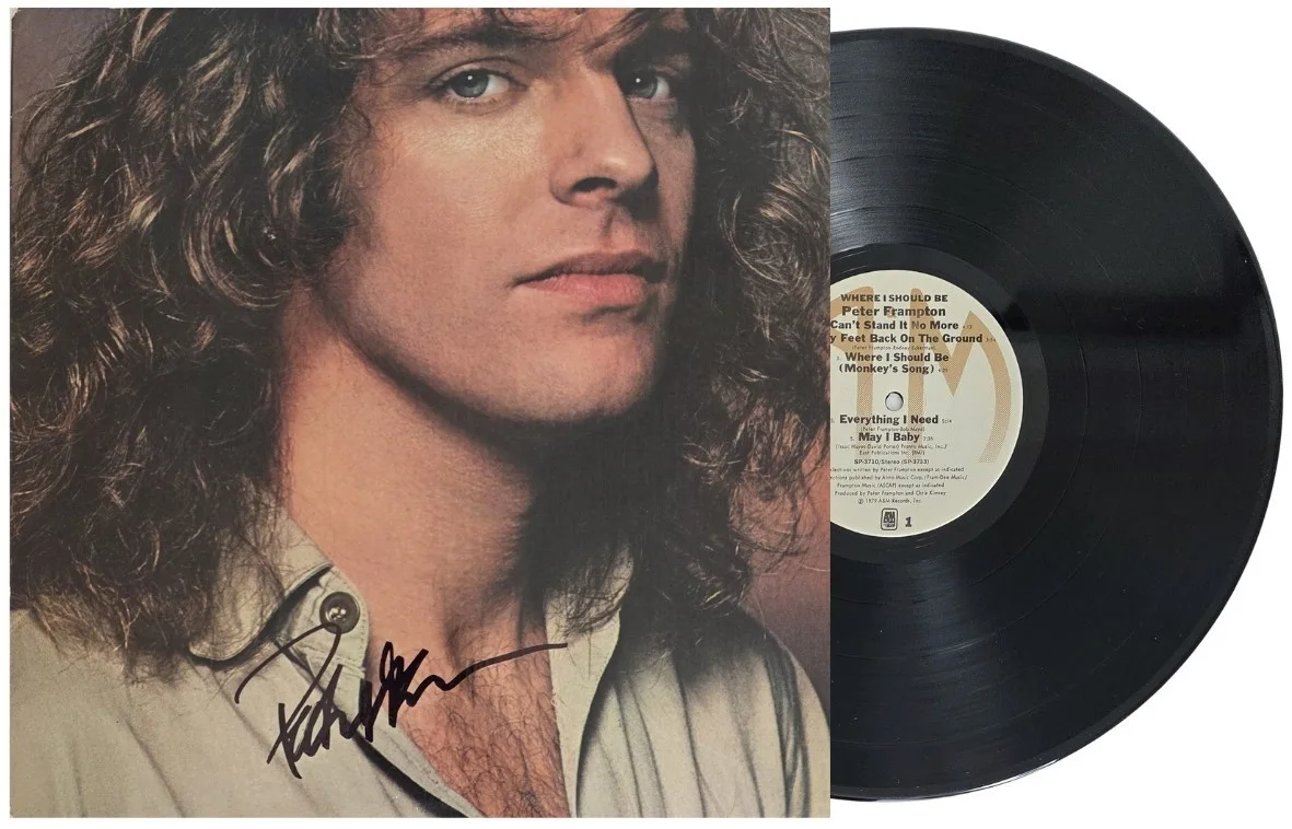 Peter Frampton Signed Where I Should Be Album COA Proof Autographed Vinyl Record, image 2