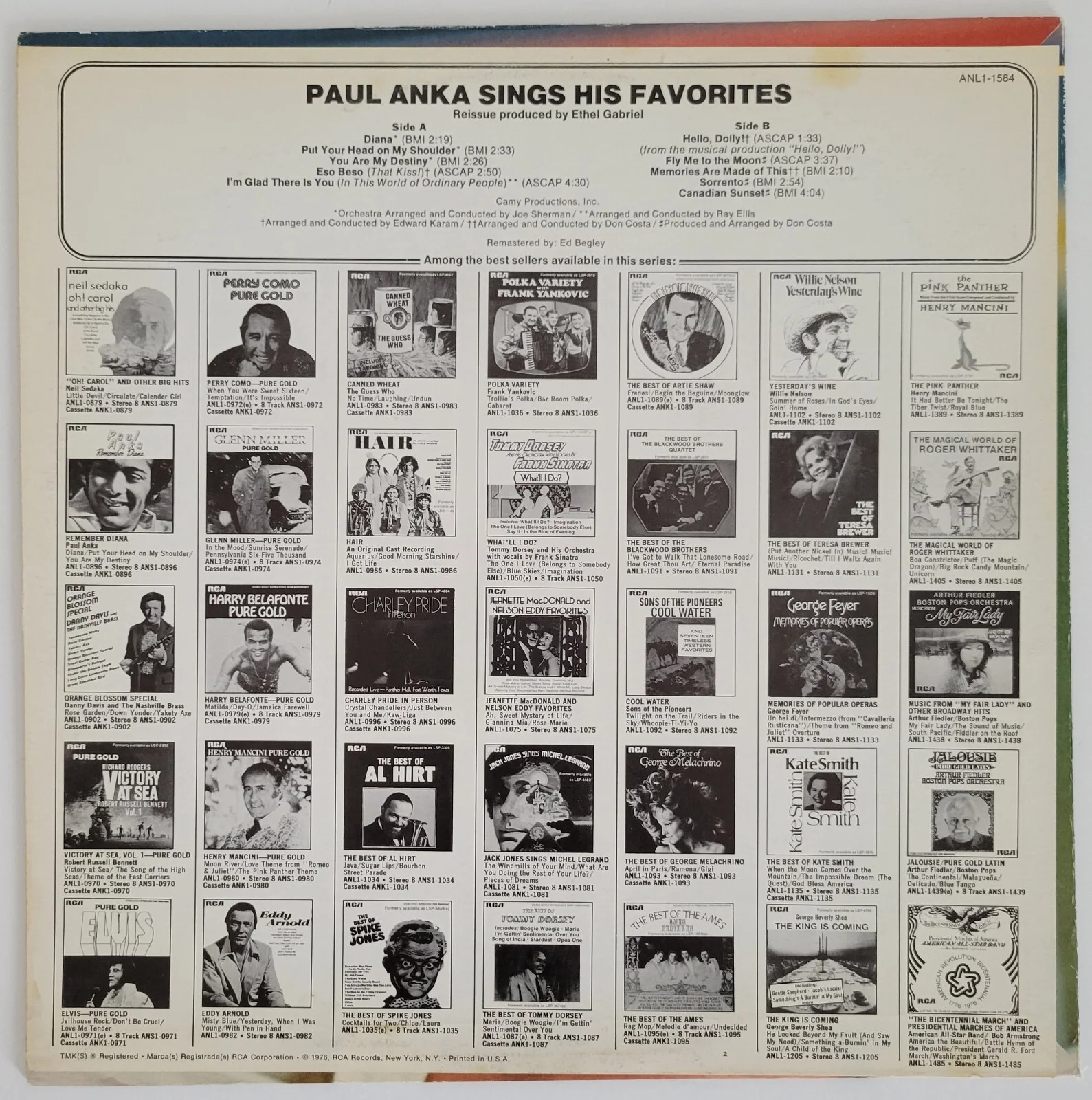 Paul Anka signed Sings his Favorites album vinyl record COA proof autographed, изображение 4
