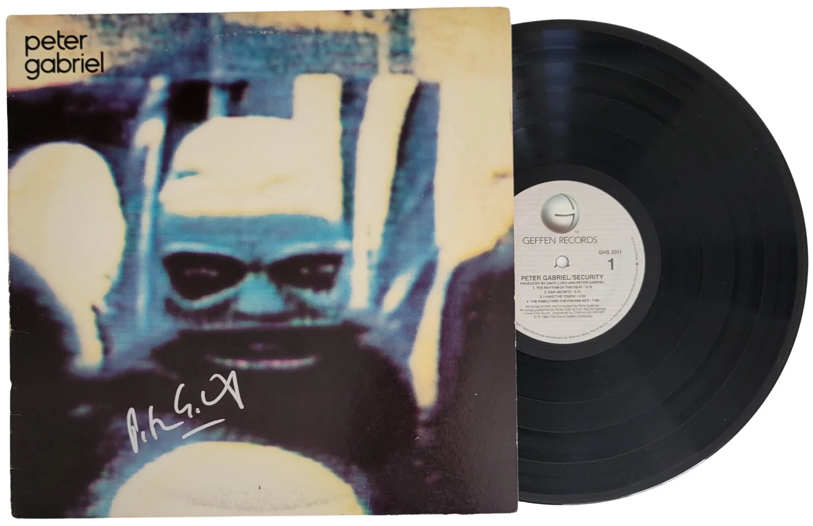 Peter Gabriel Signed Deutsches Album exact Proof COA Autographed Vinyl Record, image 2