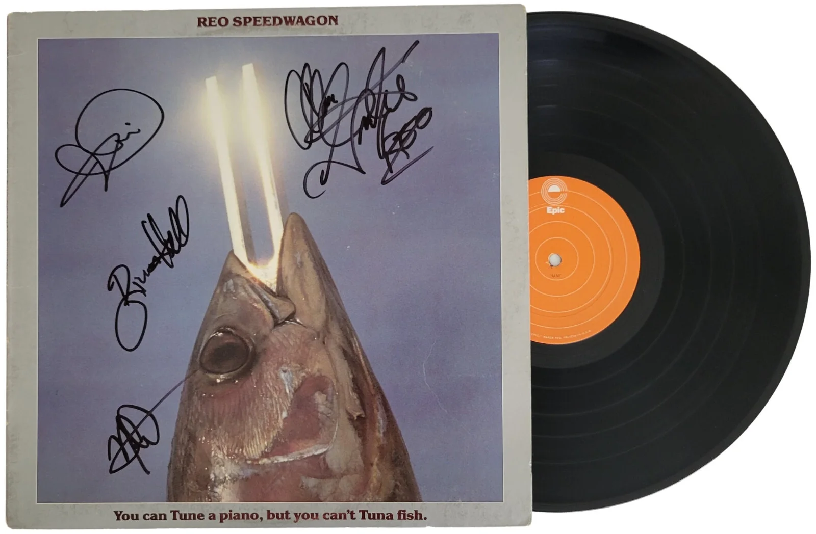 REO Speedwagon Signed You Can Tune a Piano album COA exact proof autographed, image 2