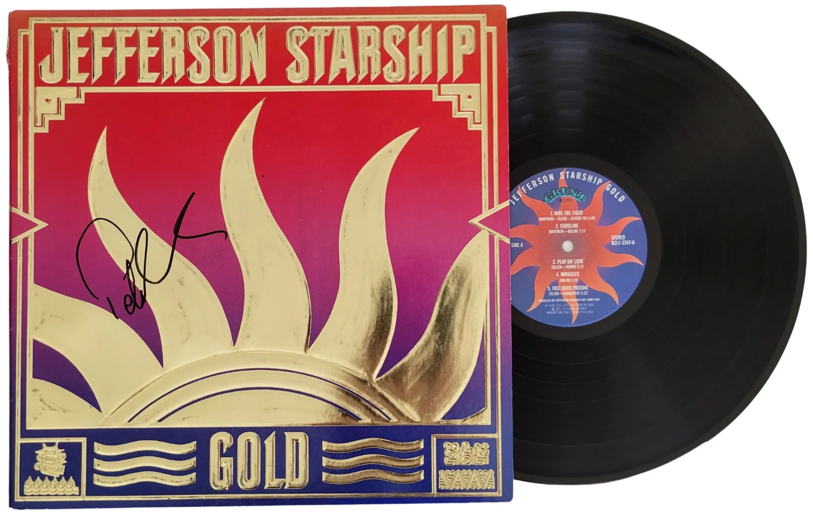 Pete Sears Signed Jefferson Starship Gold Album Vinyl COA Proof autographed, изображение 2